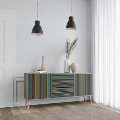 LINEOUT SPECTRUM 3-Door Sideboard in Oak Effect