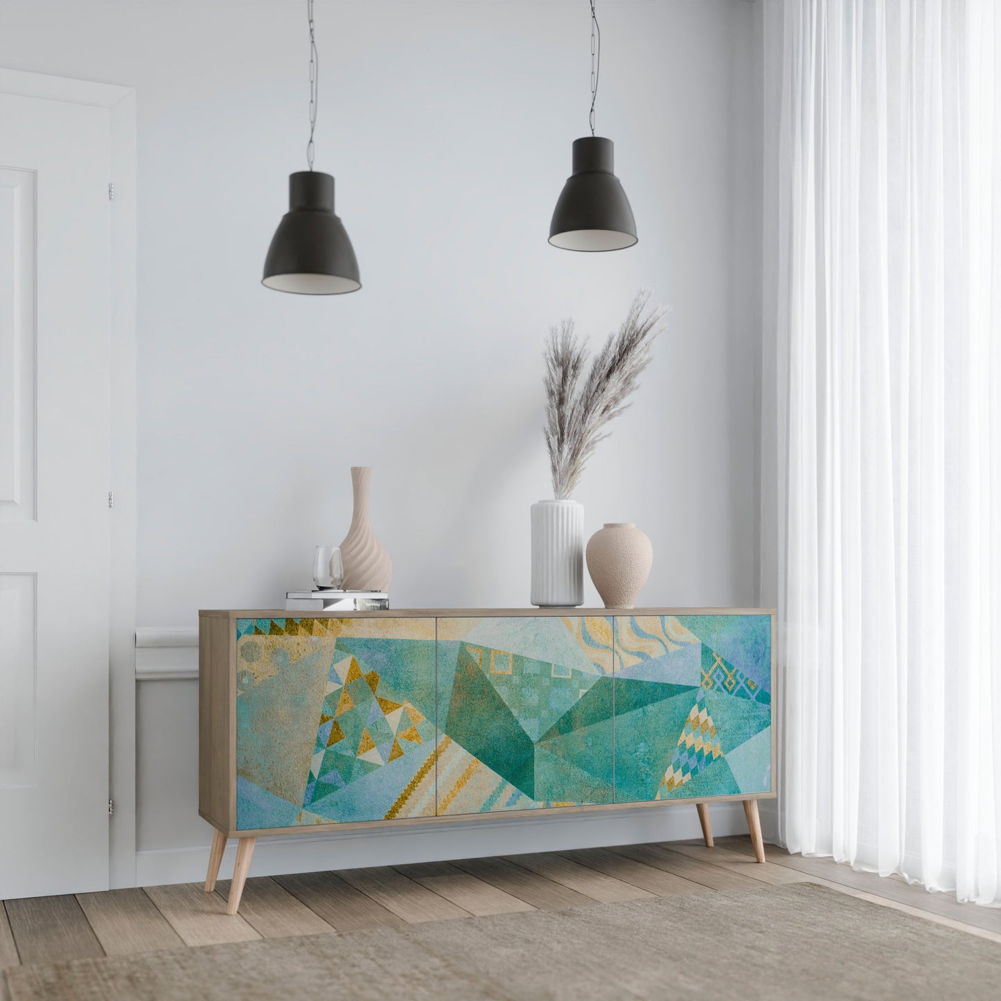 Credenza SPECTRUM SPLENDOR a 3 ante in effetto rovere