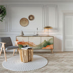 WATERCOLOUR PEAKS Skänk med tre dörrar