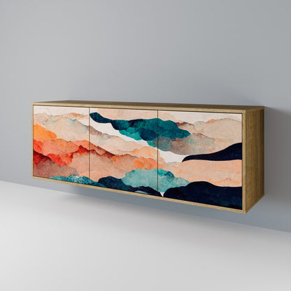 ABSTRACT LANDSCAPE 3-Door Sideboard