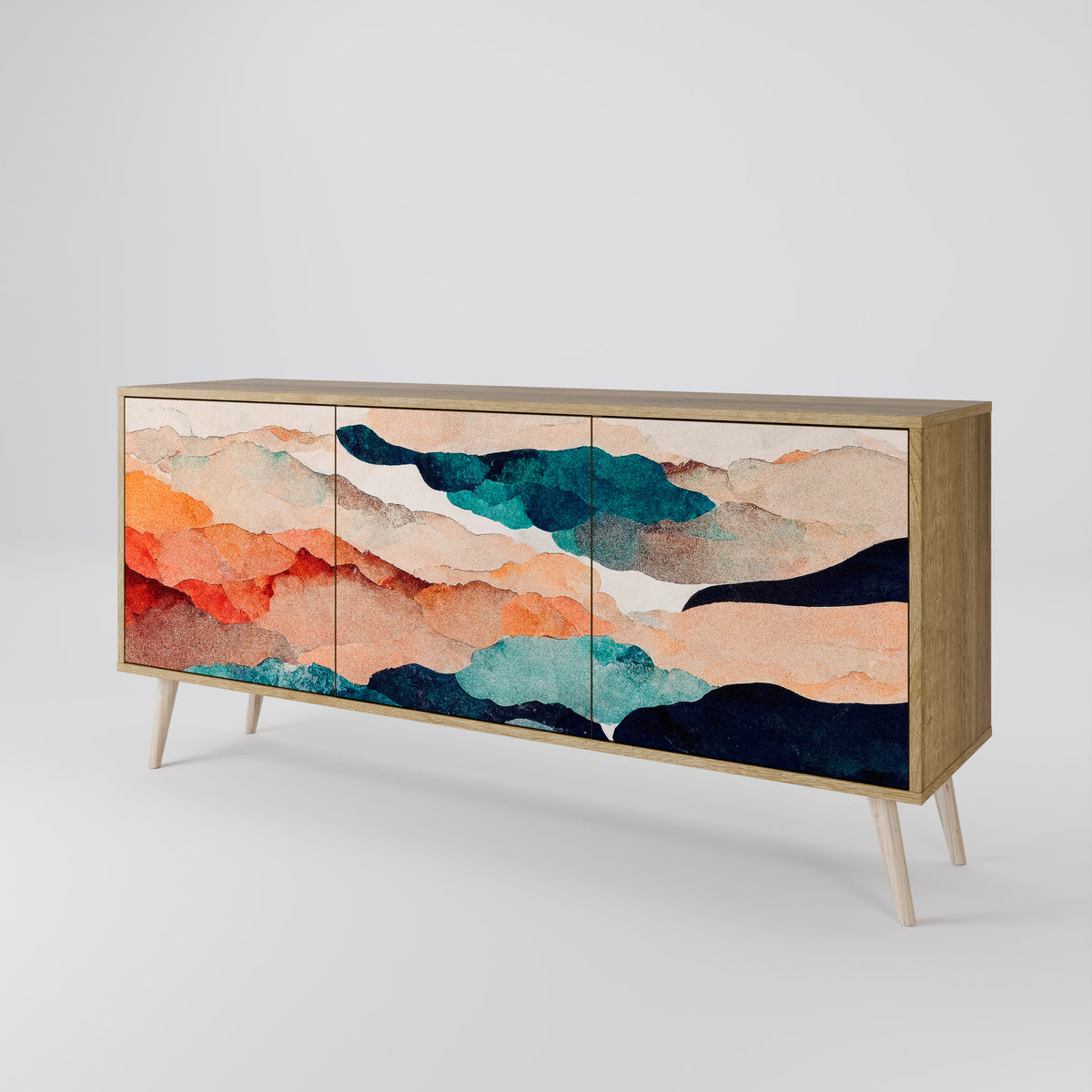 ABSTRACT LANDSCAPE 3-Door Sideboard