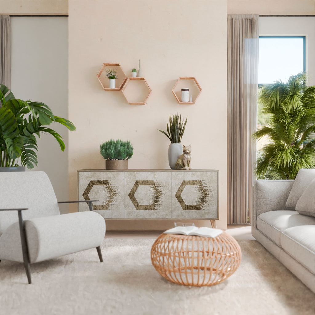 HEXAGONAL SHAPES Μπουφές 3-θυρών