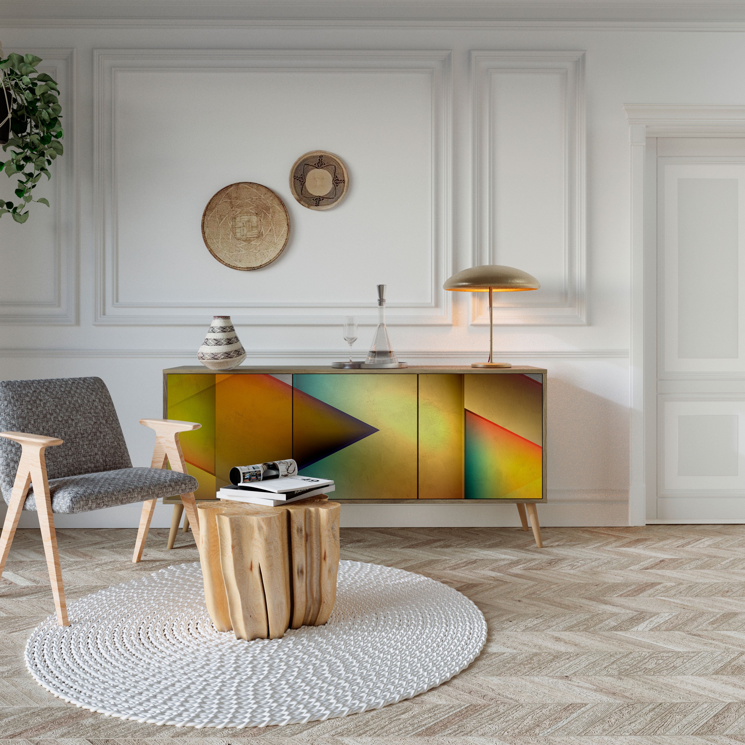 PIERCING SHARPNESS 3-Door Sideboard