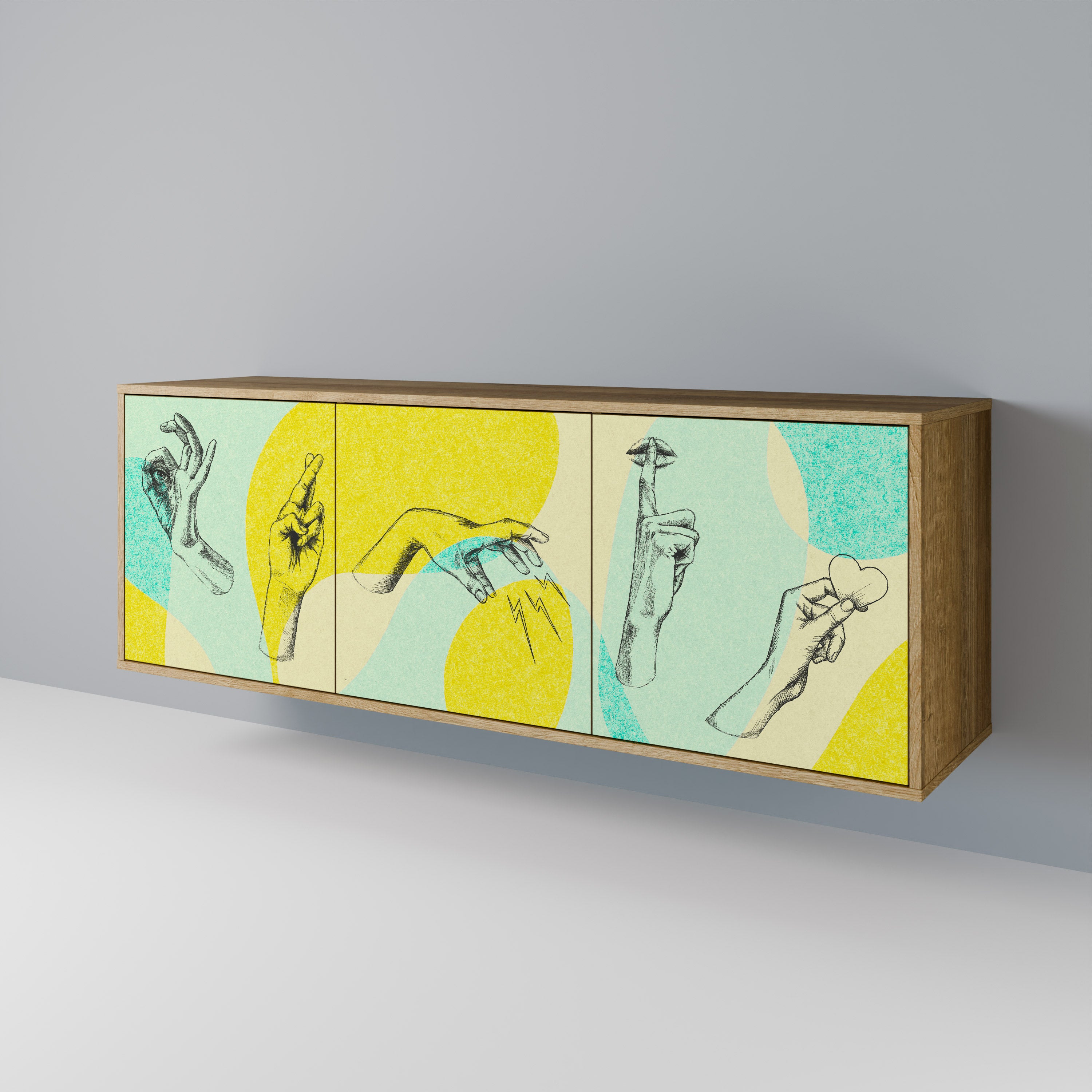 BODY LANGUAGE Aparador de 3 Puertas