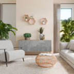 CONCRETE ZIG ZAG 3-Door Sideboard