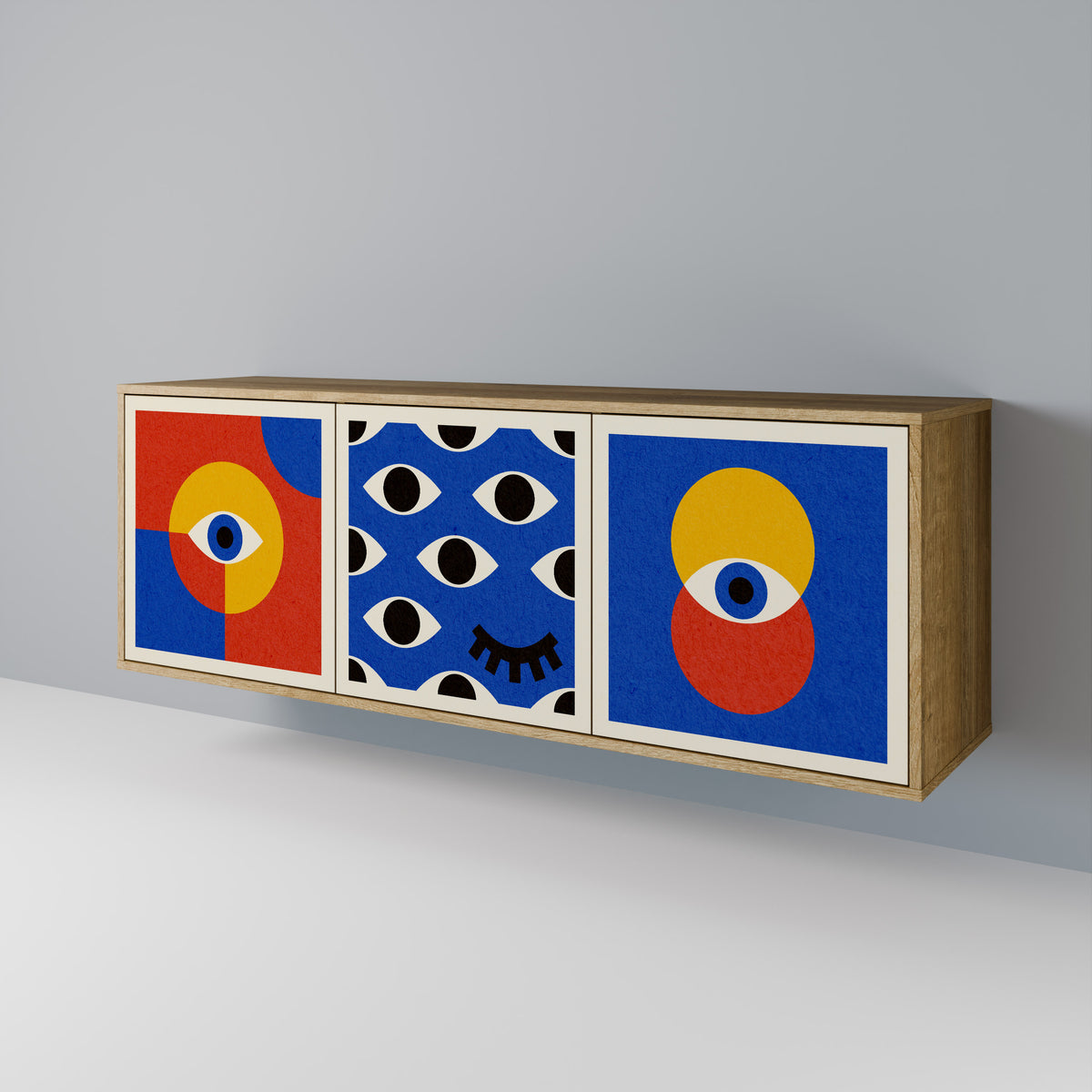 GEOMETRIC EYES 3-türiges Sideboard