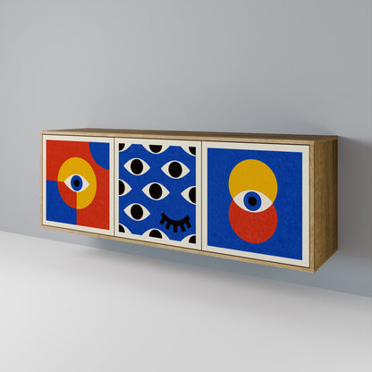 GEOMETRIC EYES 3-türiges Sideboard