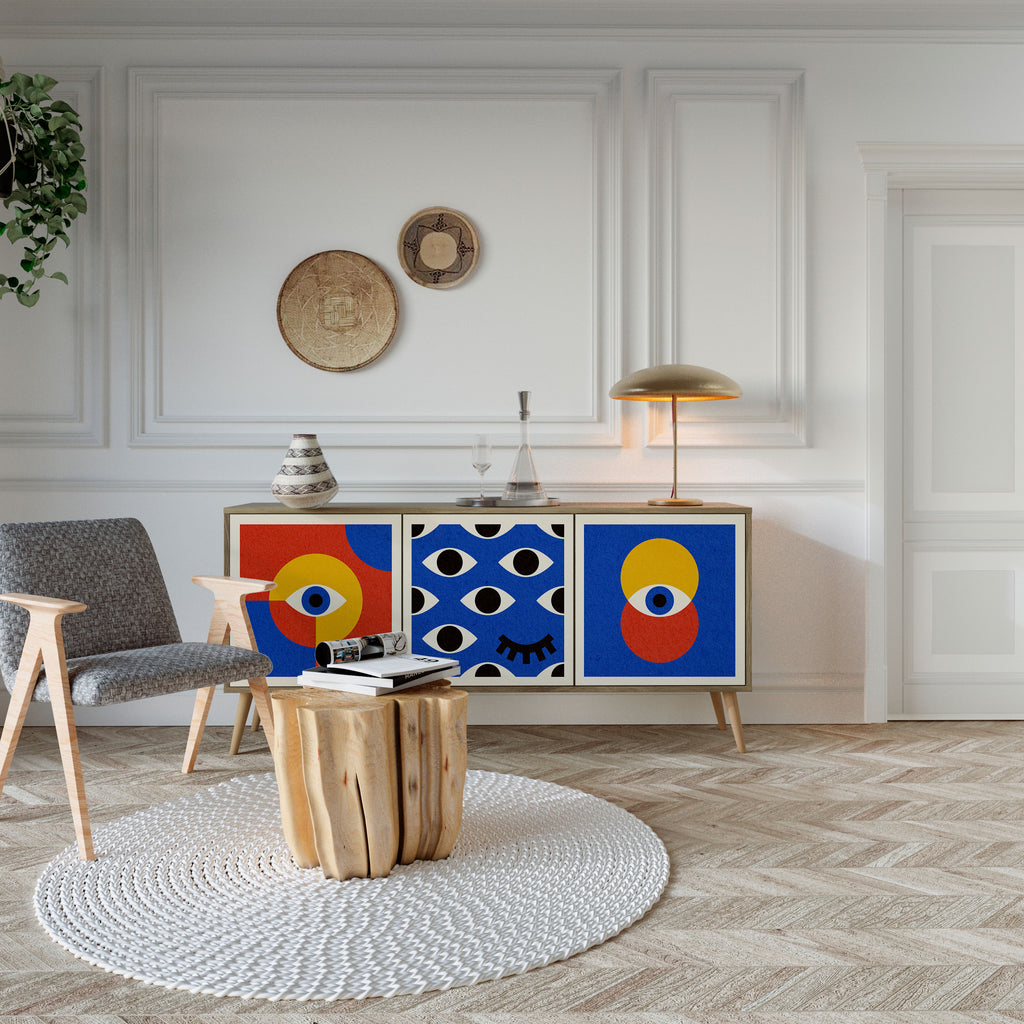 GEOMETRIC EYES 3-Door Sideboard