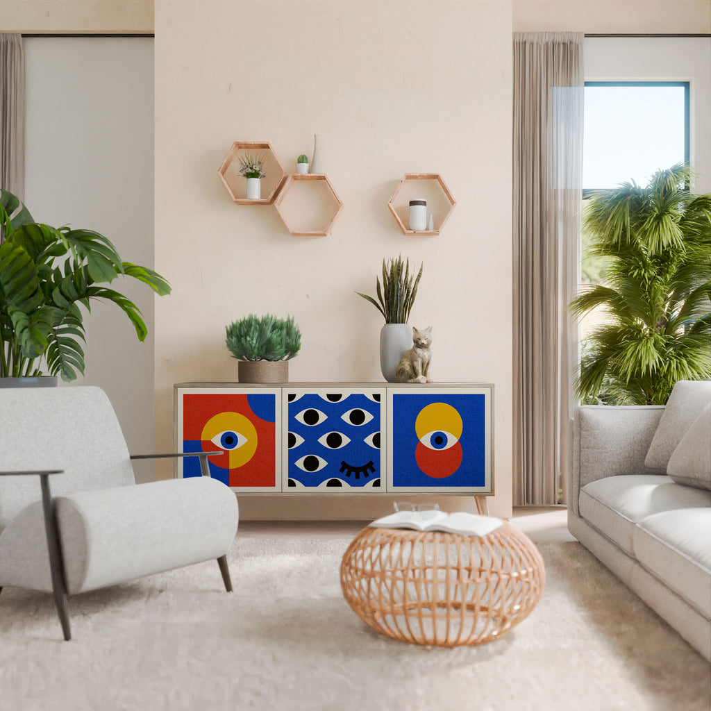 GEOMETRIC EYES 3-Door Sideboard
