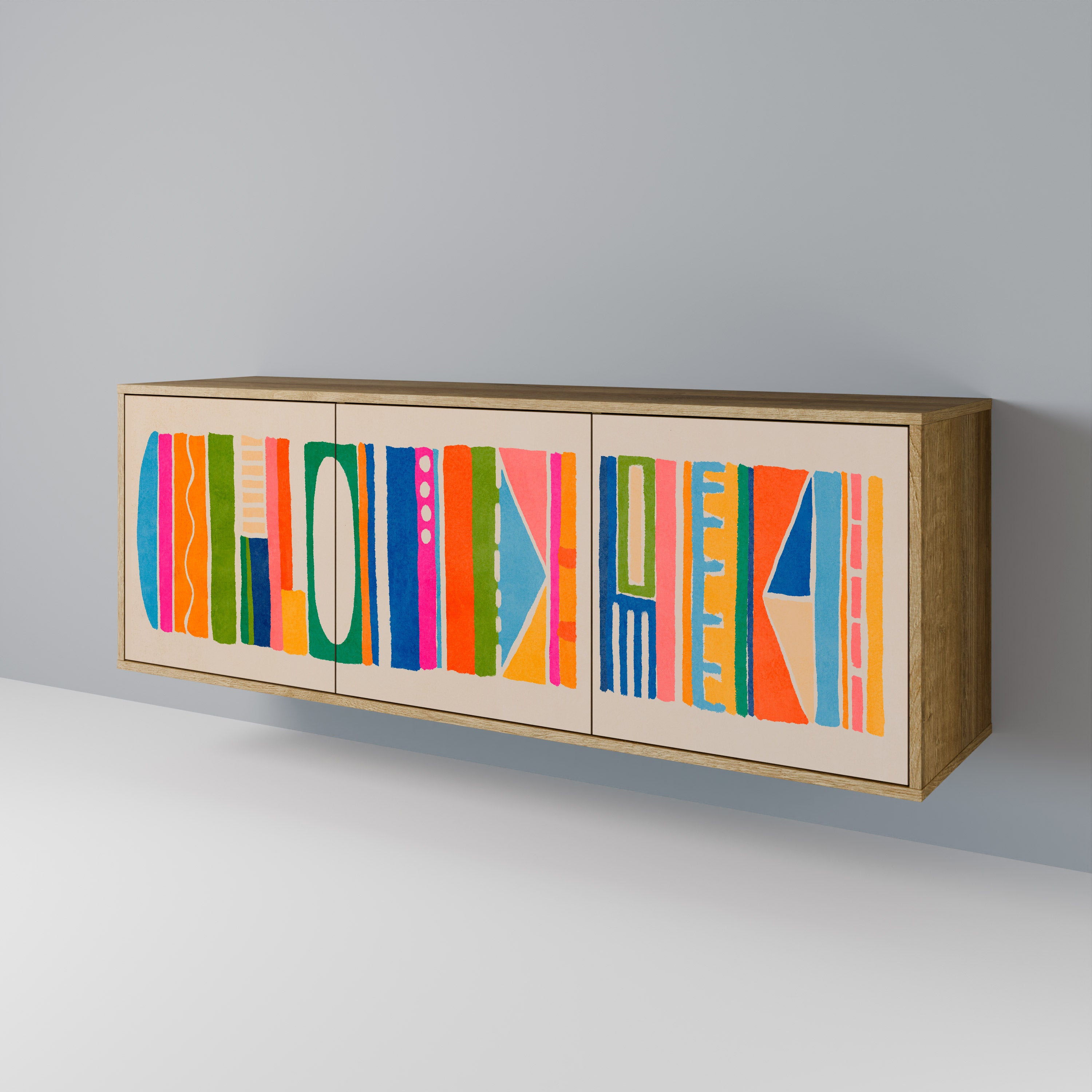 GEOMETRIC SHINE Aparador de 3 Puertas