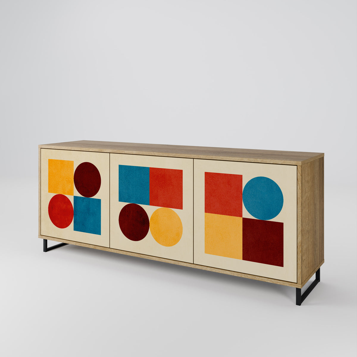 GEOMETRIC PUZZLE 3-türiges Sideboard