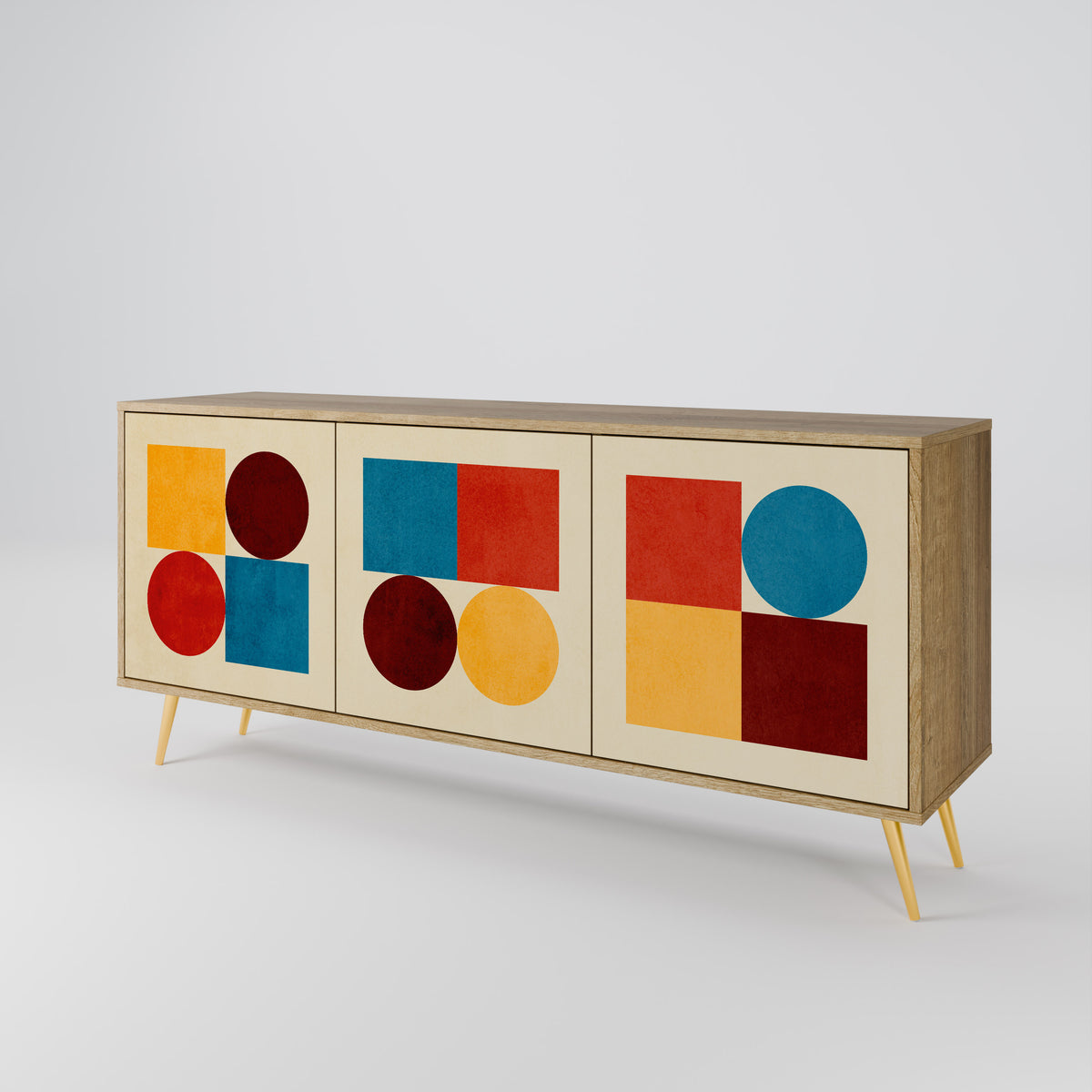 GEOMETRIC PUZZLE 3-türiges Sideboard