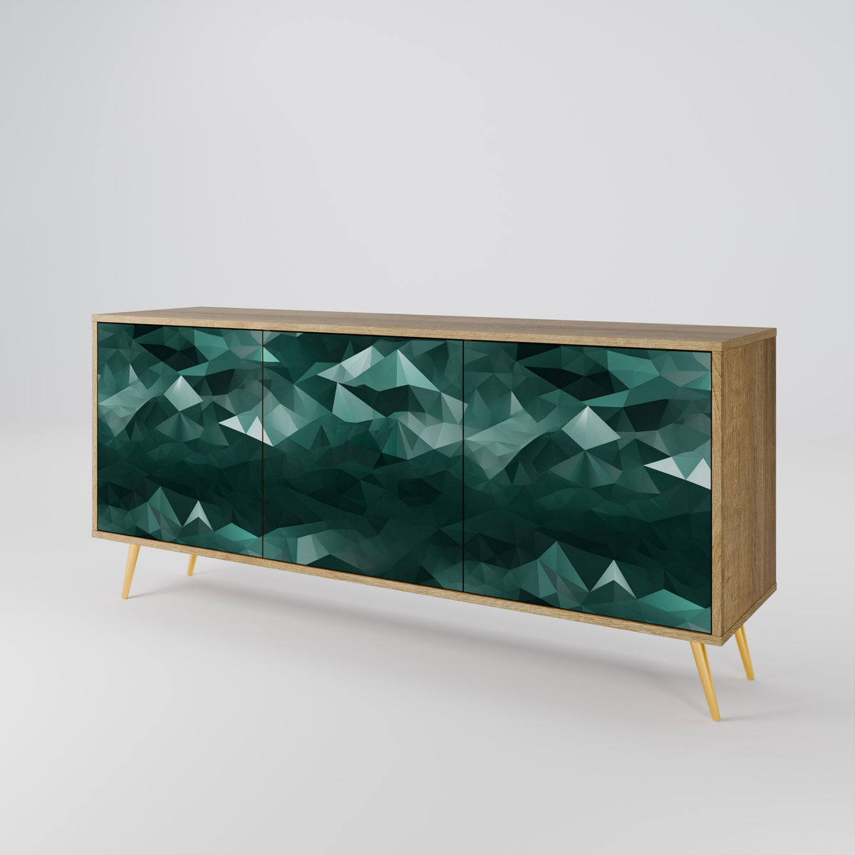 POLYGONAL FLOATING Aparador de 3 Puertas