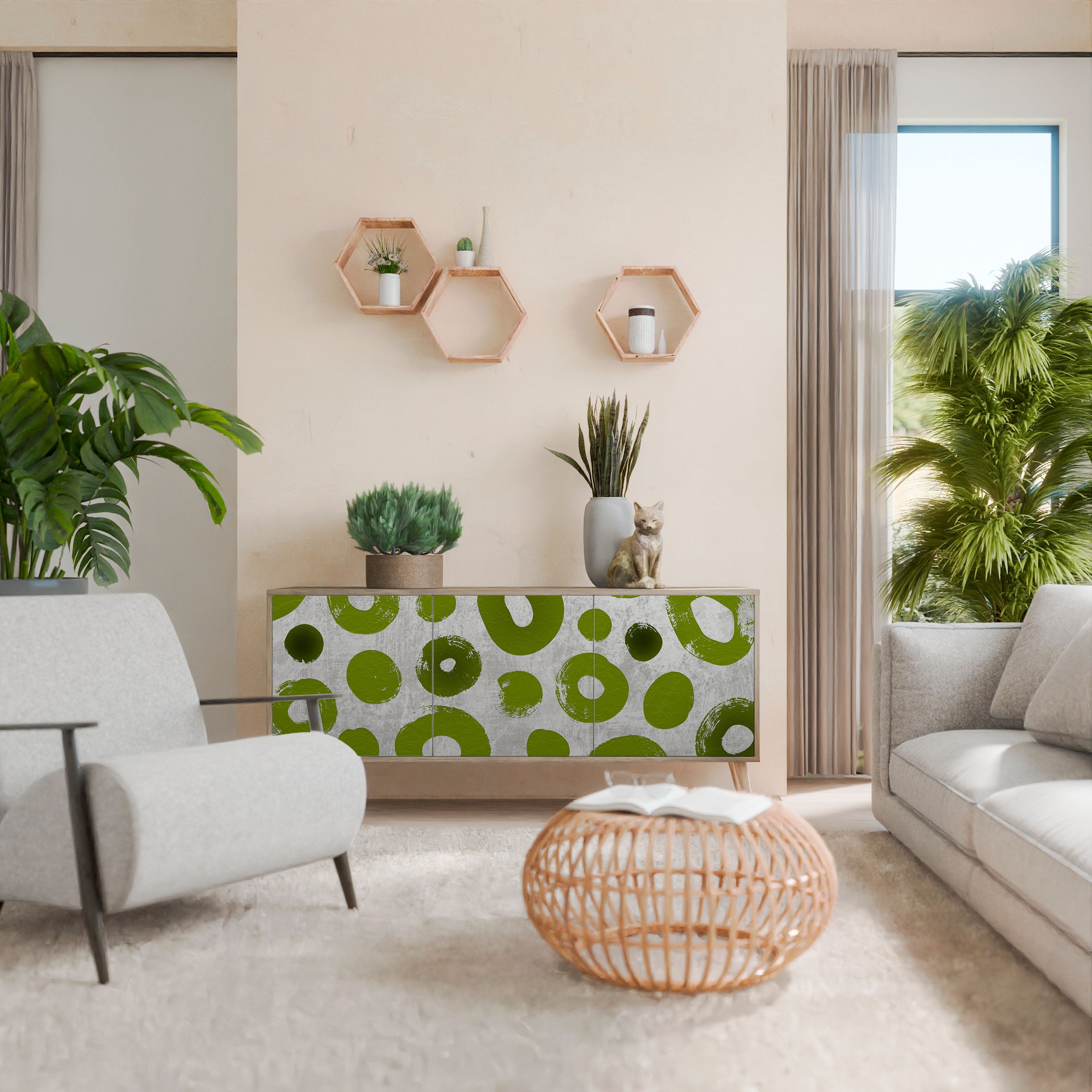 GREEN RHAPSODY 3-Door Sideboard