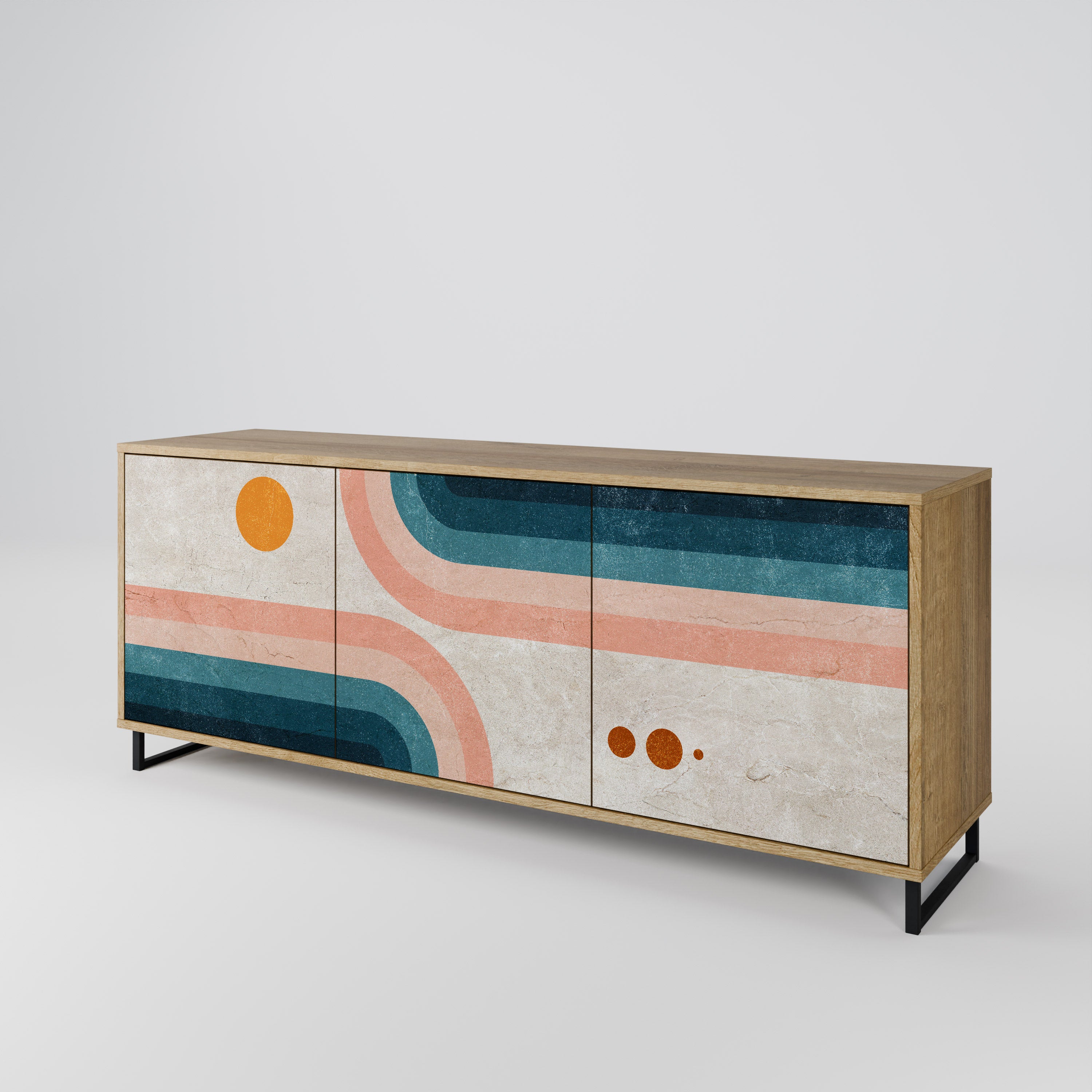 TWO HALVES Aparador de 3 Puertas