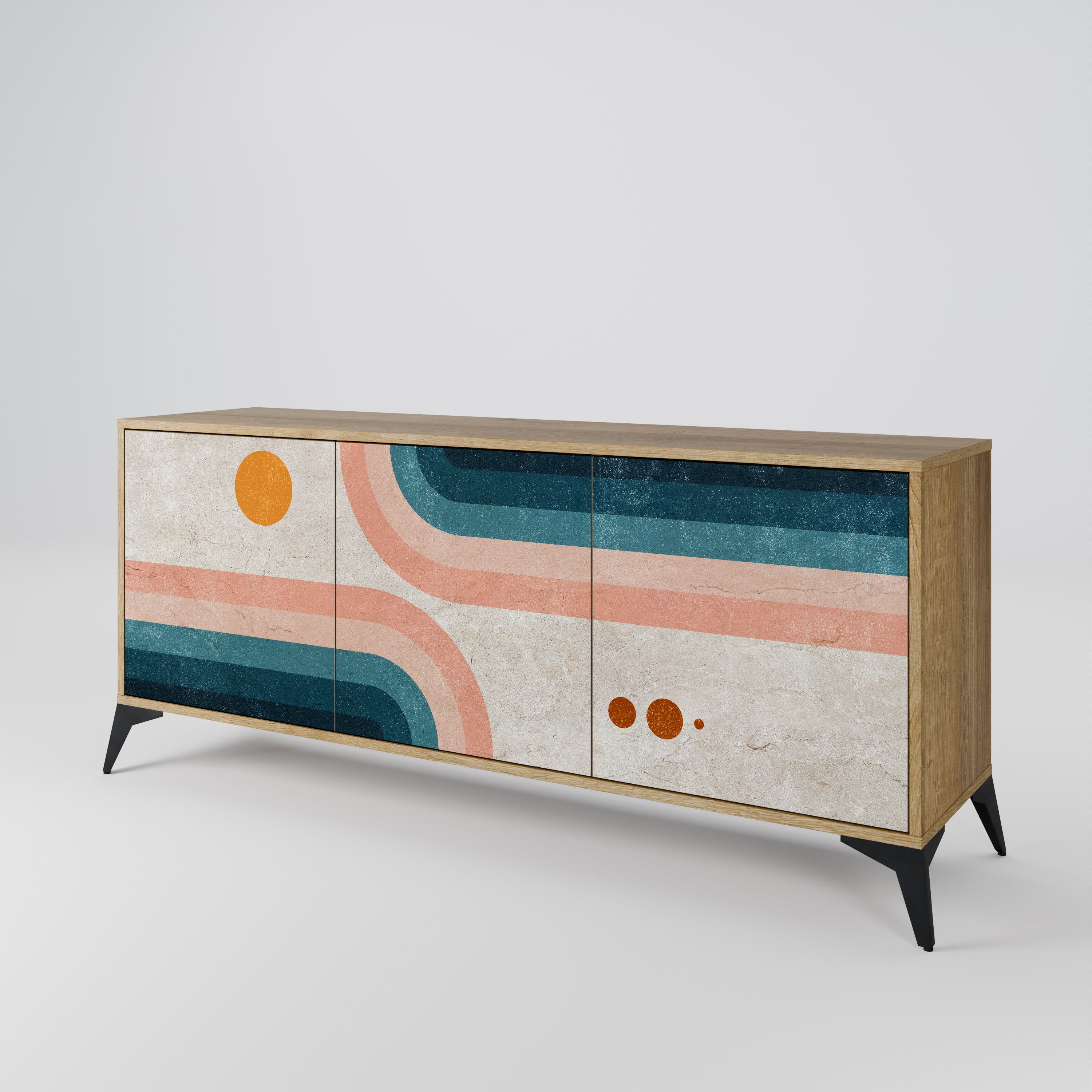 TWO HALVES Aparador de 3 Puertas