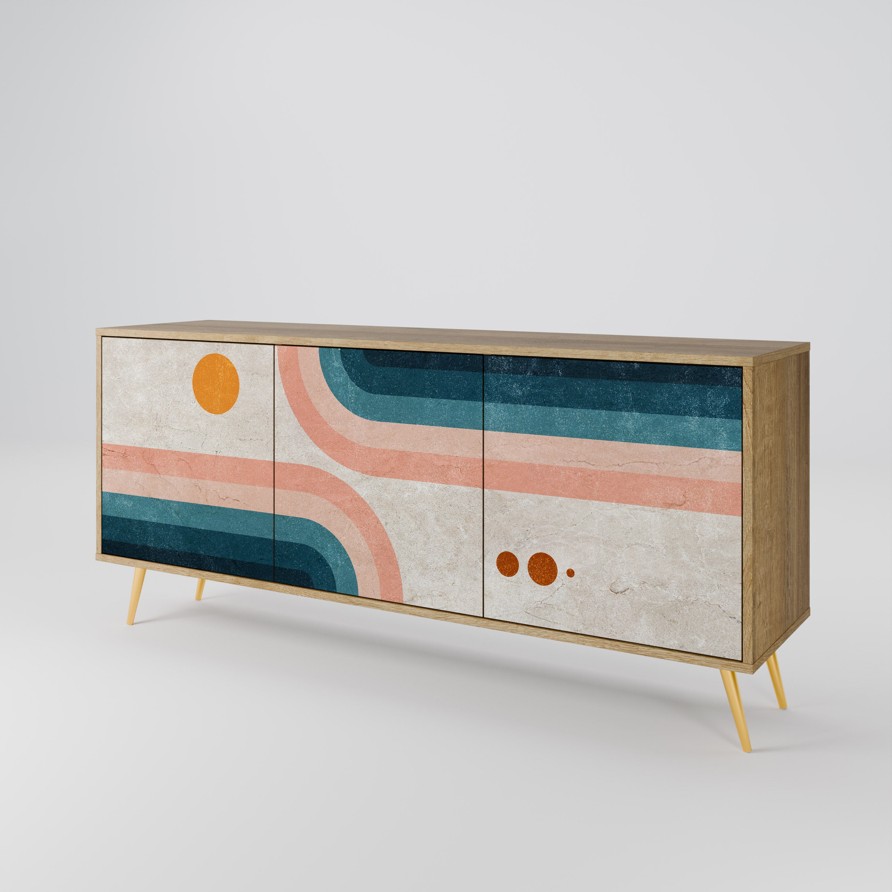 TWO HALVES Aparador de 3 Puertas