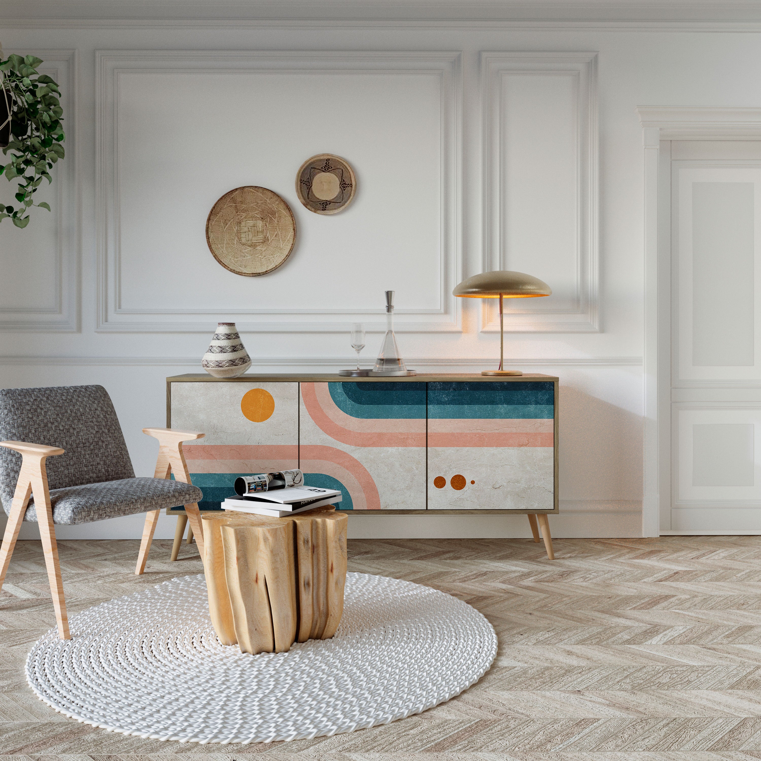 TWO HALVES 3-türiges Sideboard