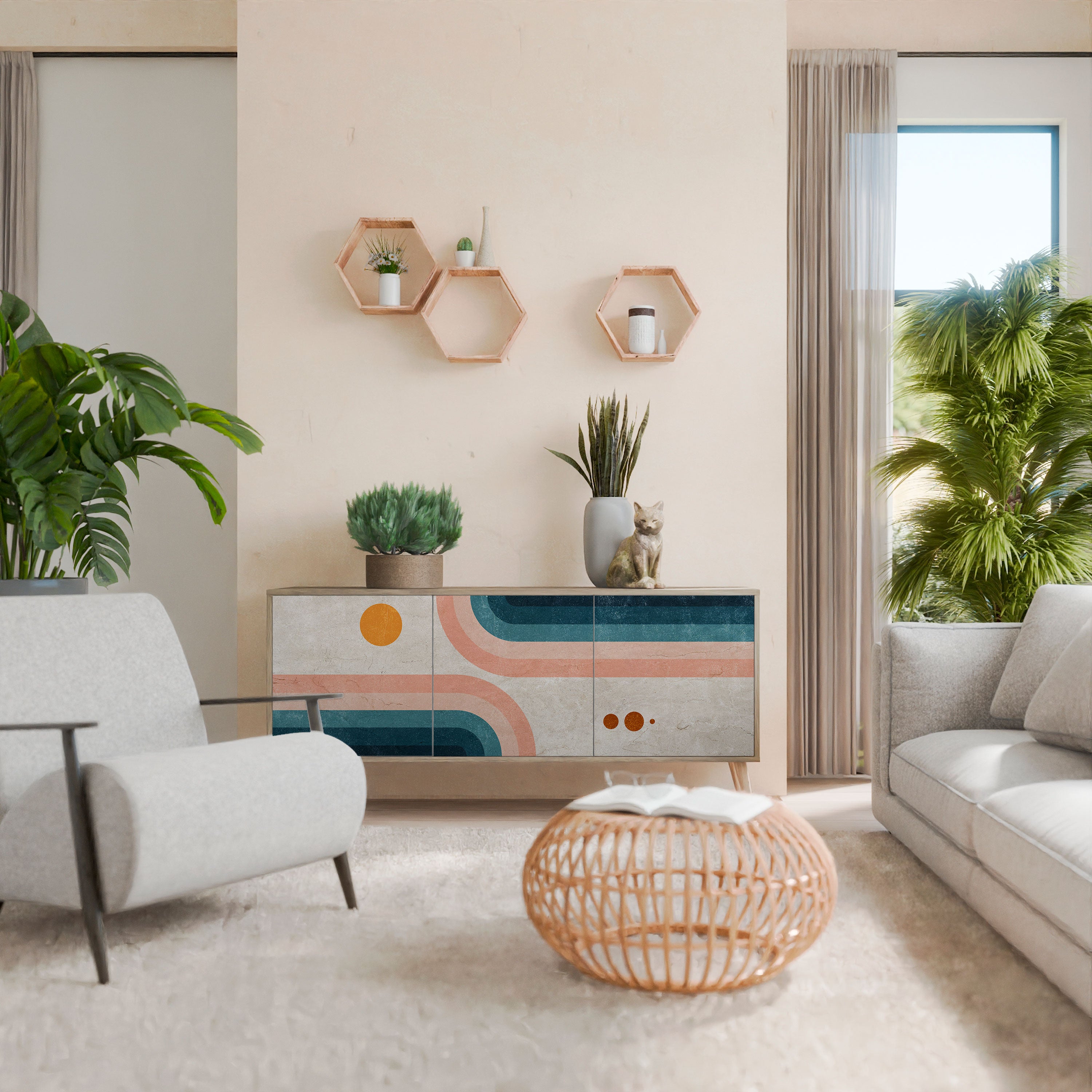 TWO HALVES 3-türiges Sideboard