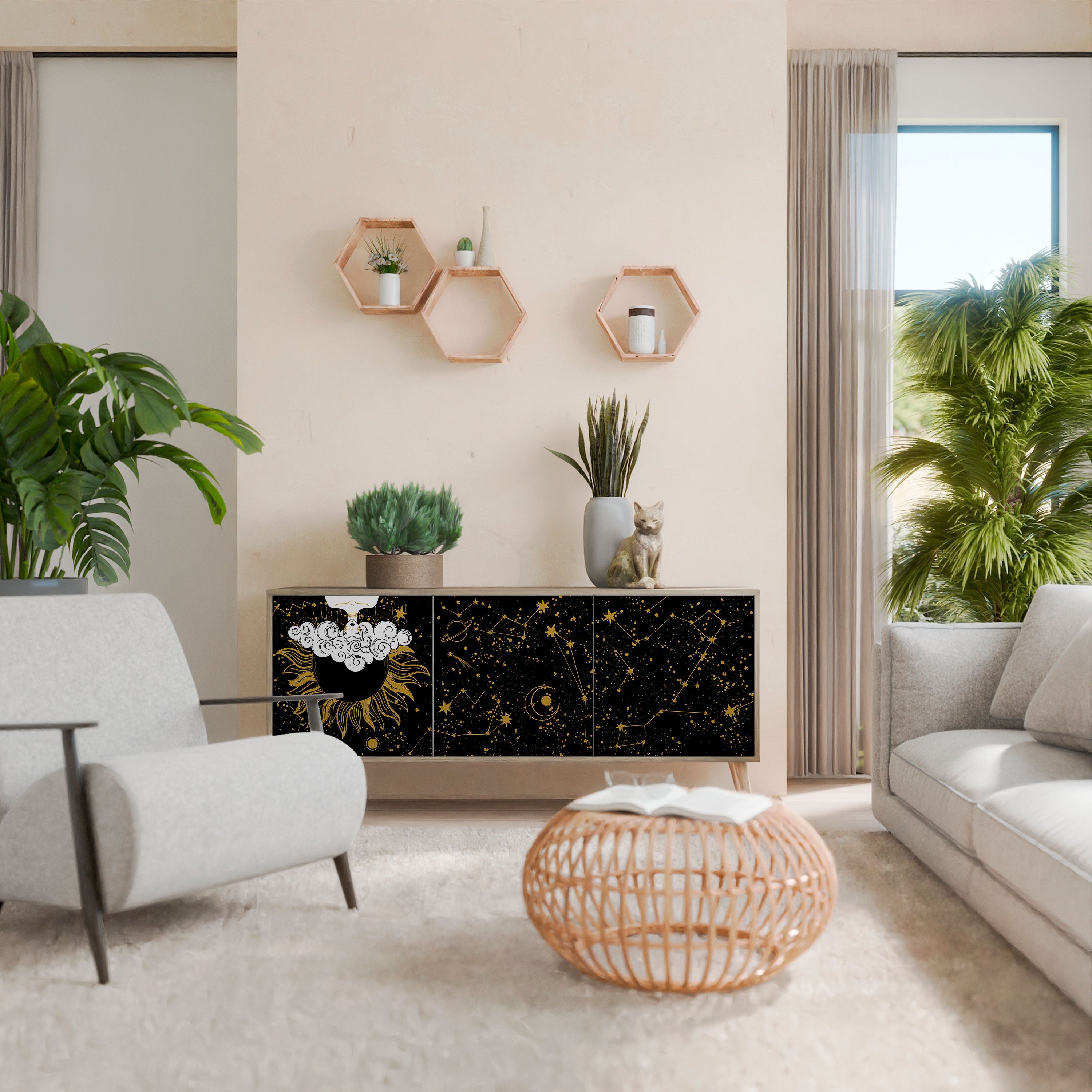 STELLAR CONSTELLATIONS 3-Door Sideboard