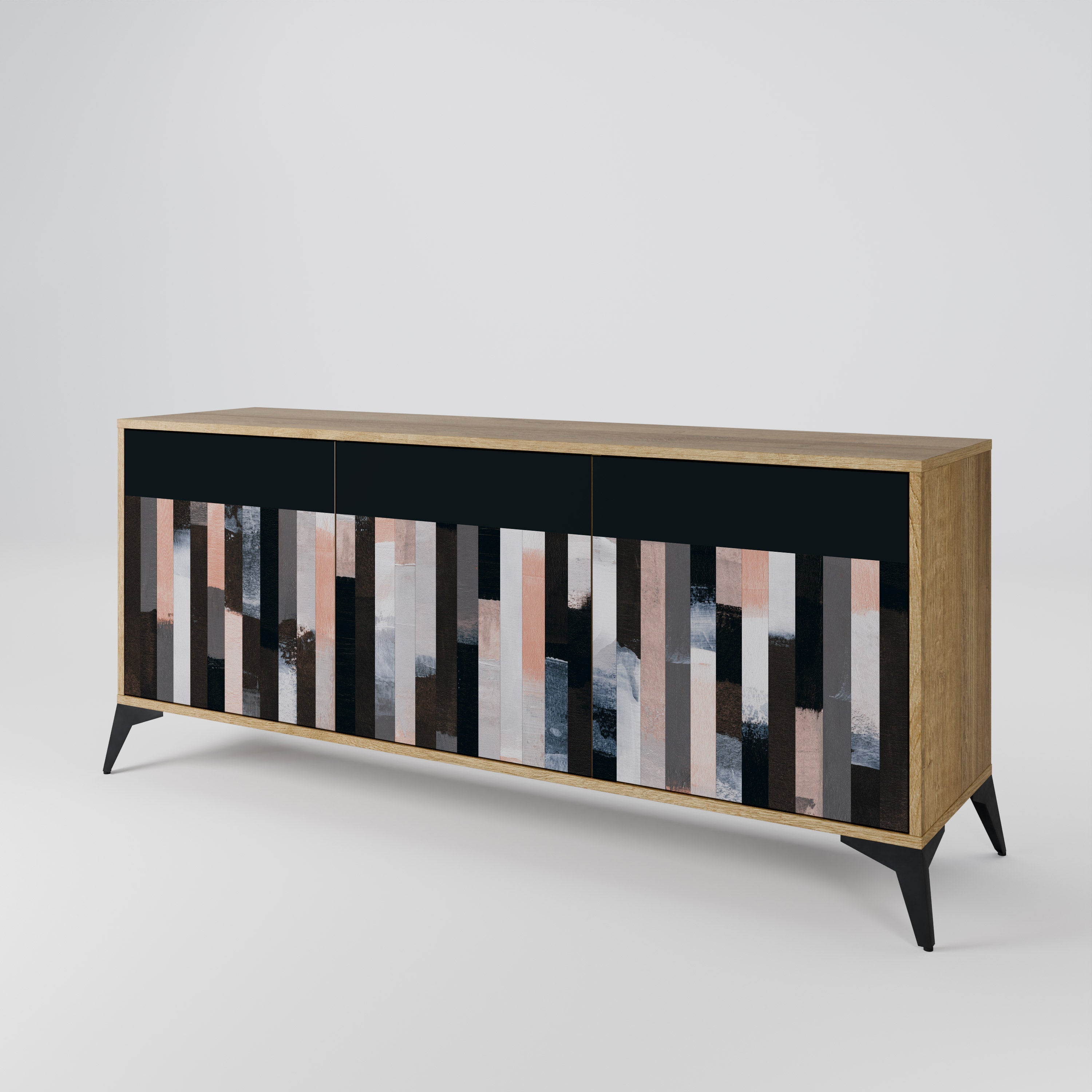 COLLAGE OF RECTANGLES 3-Door Sideboard