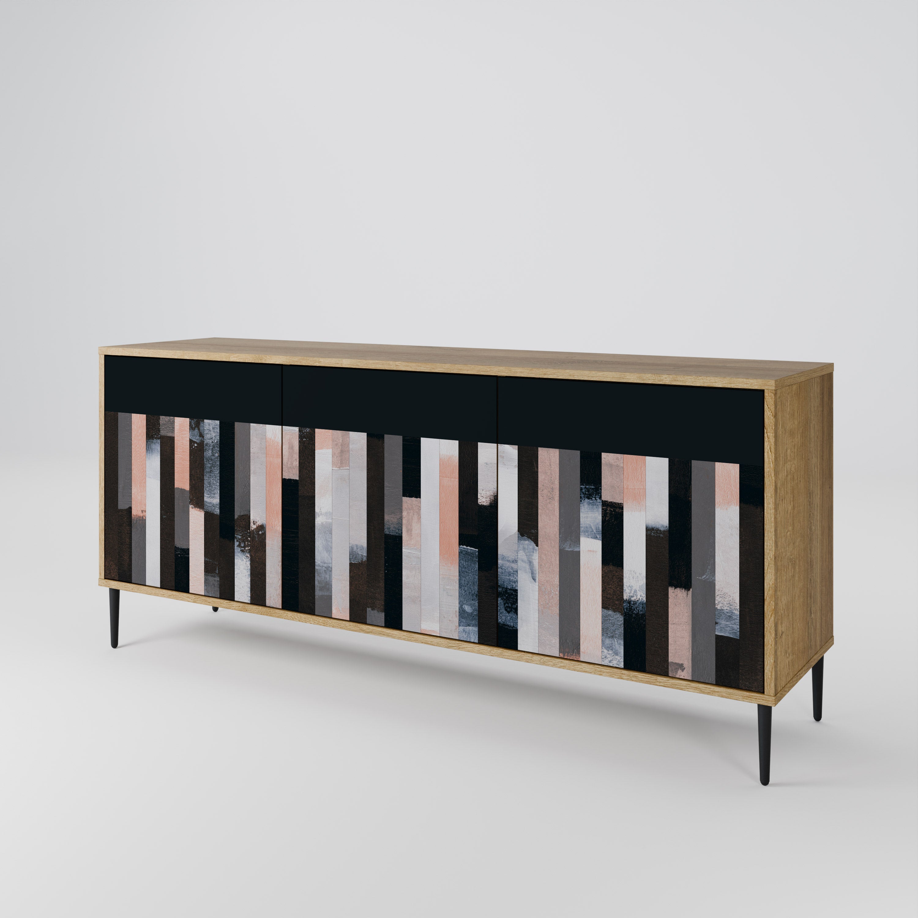 COLLAGE OF RECTANGLES 3-Door Sideboard