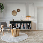 COLLAGE OF RECTANGLES Skänk med tre dörrar