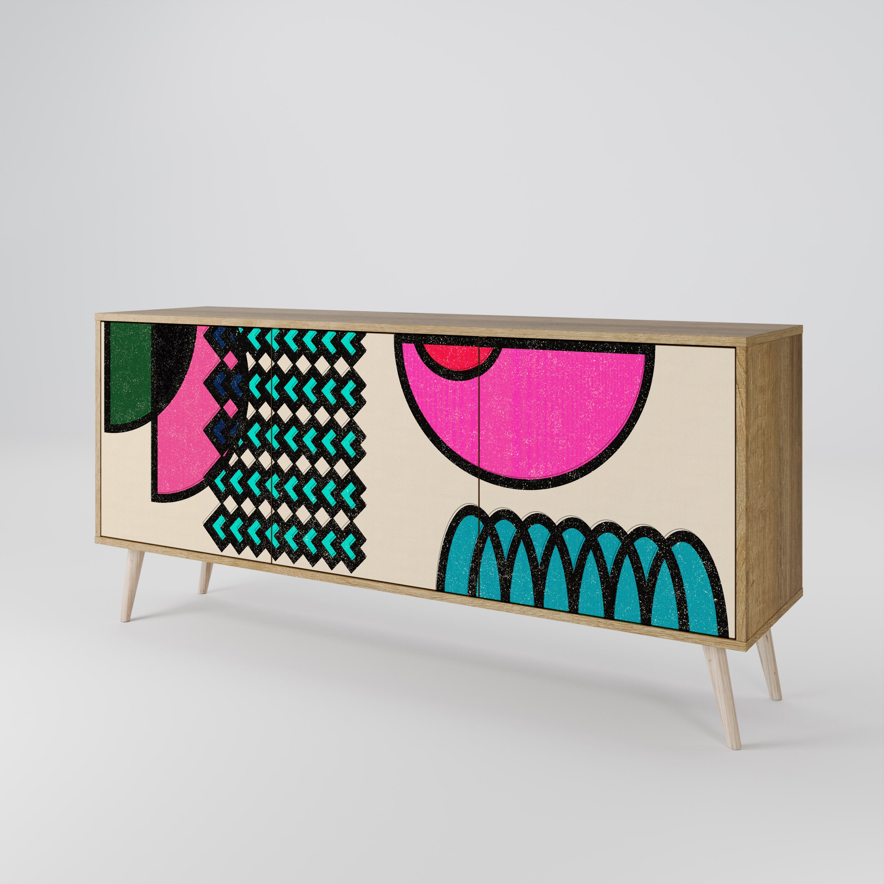 GEOMETRIC RHAPSODY 3-Door Sideboard