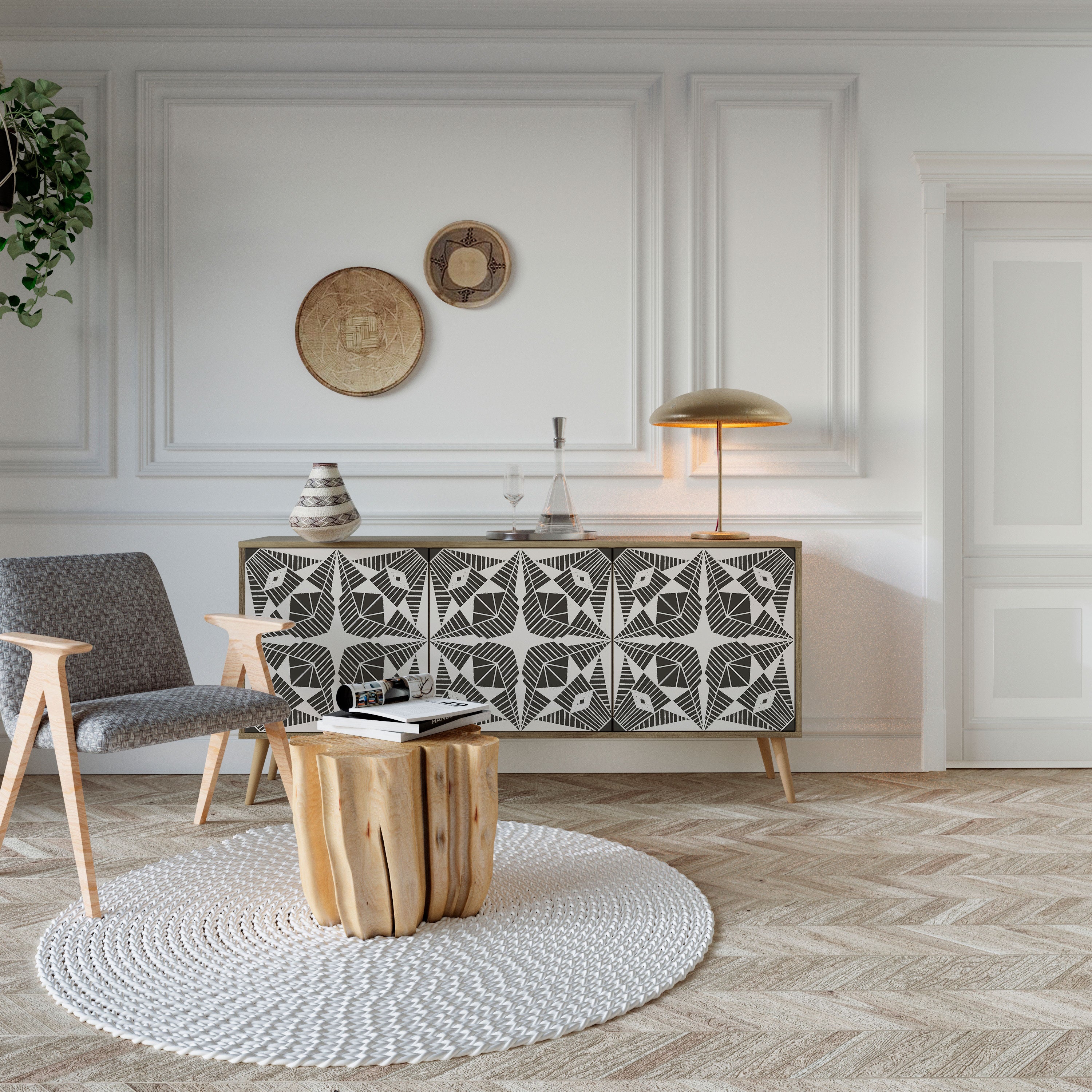 MONOCHROME NEXUS 3-Door Sideboard