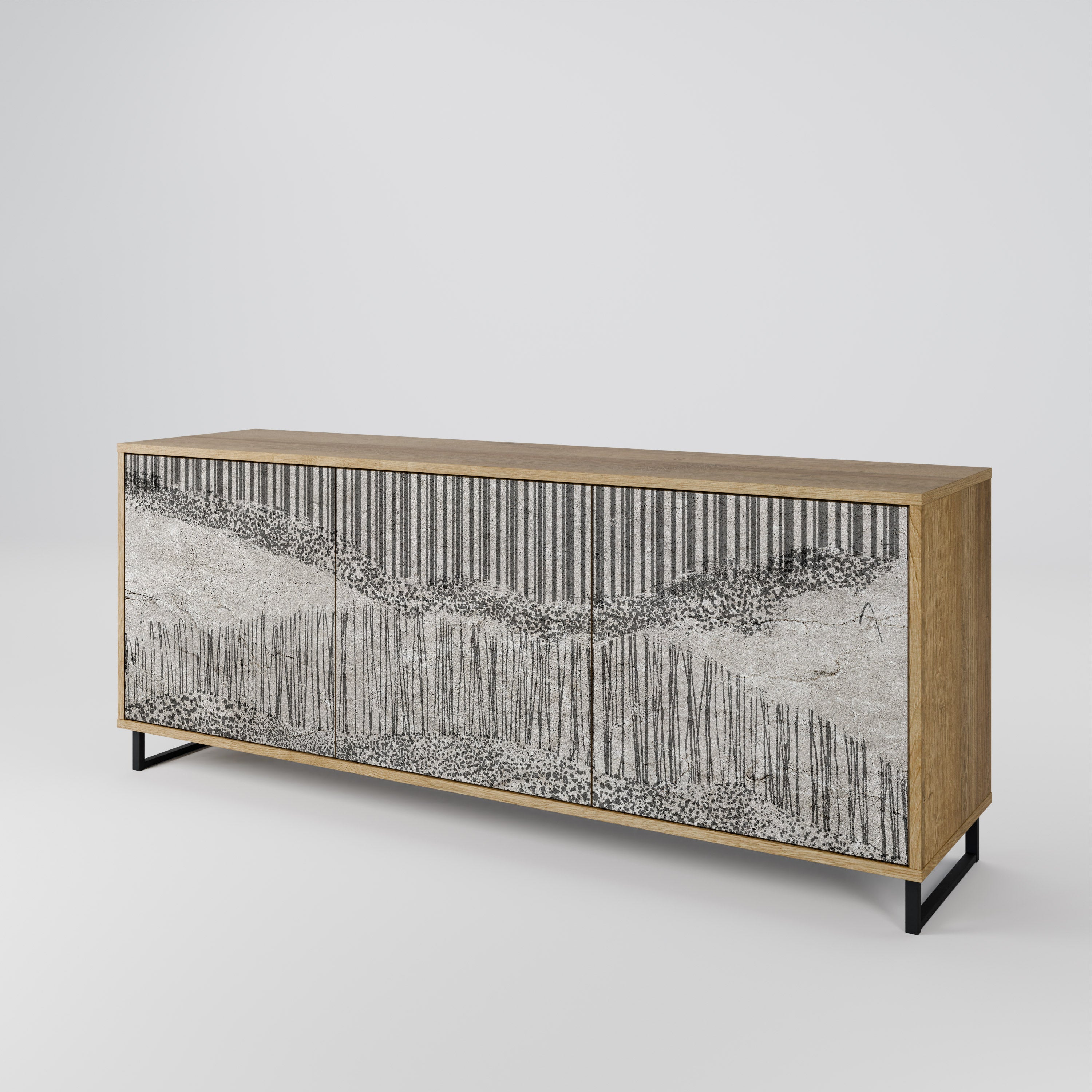 GRAIN LINES 3-Door Sideboard