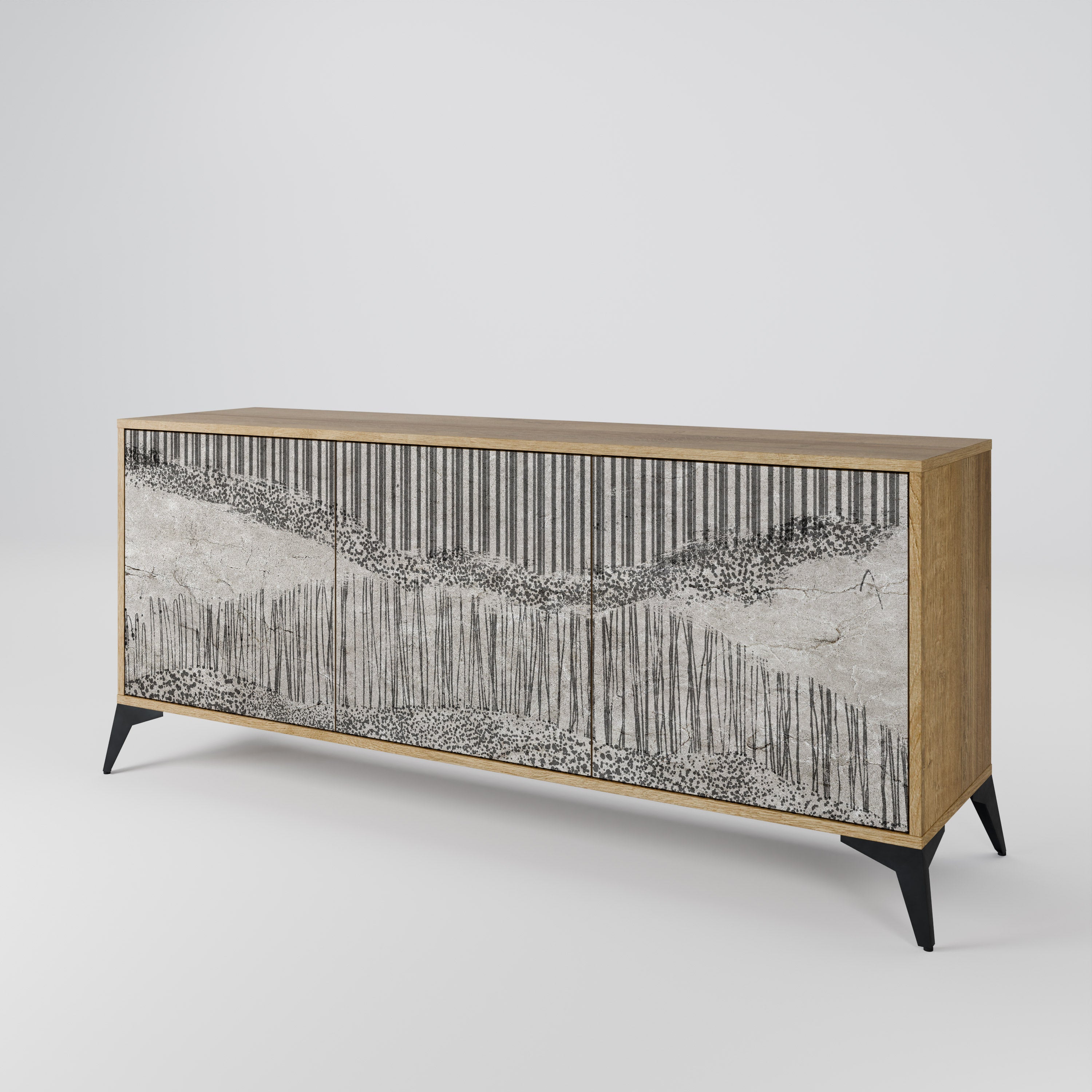 GRAIN LINES 3-Door Sideboard