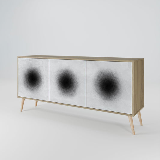 Credenza BLACK HOLE a 3 ante effetto rovere