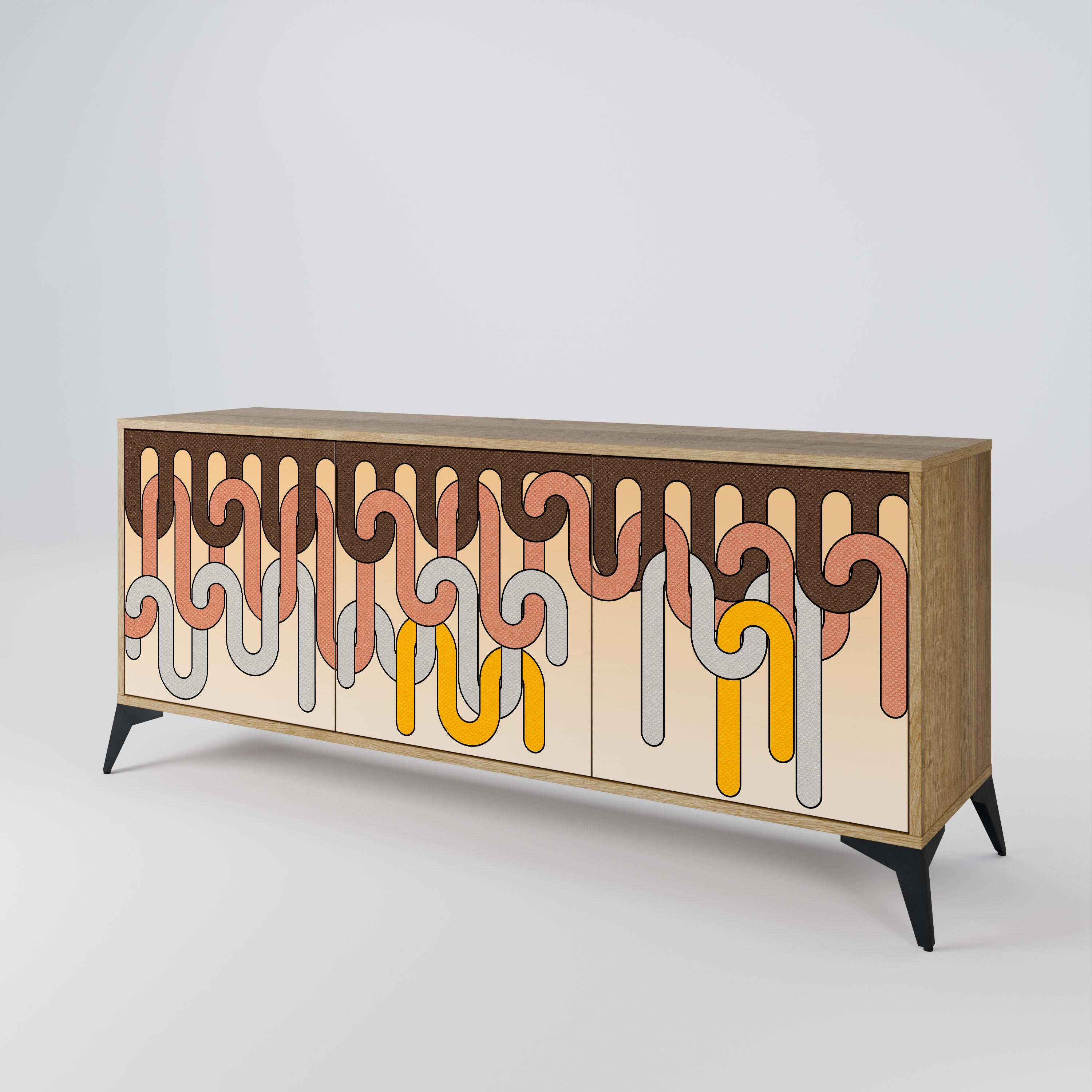 COLORFUL STRINGS 3-Door Sideboard