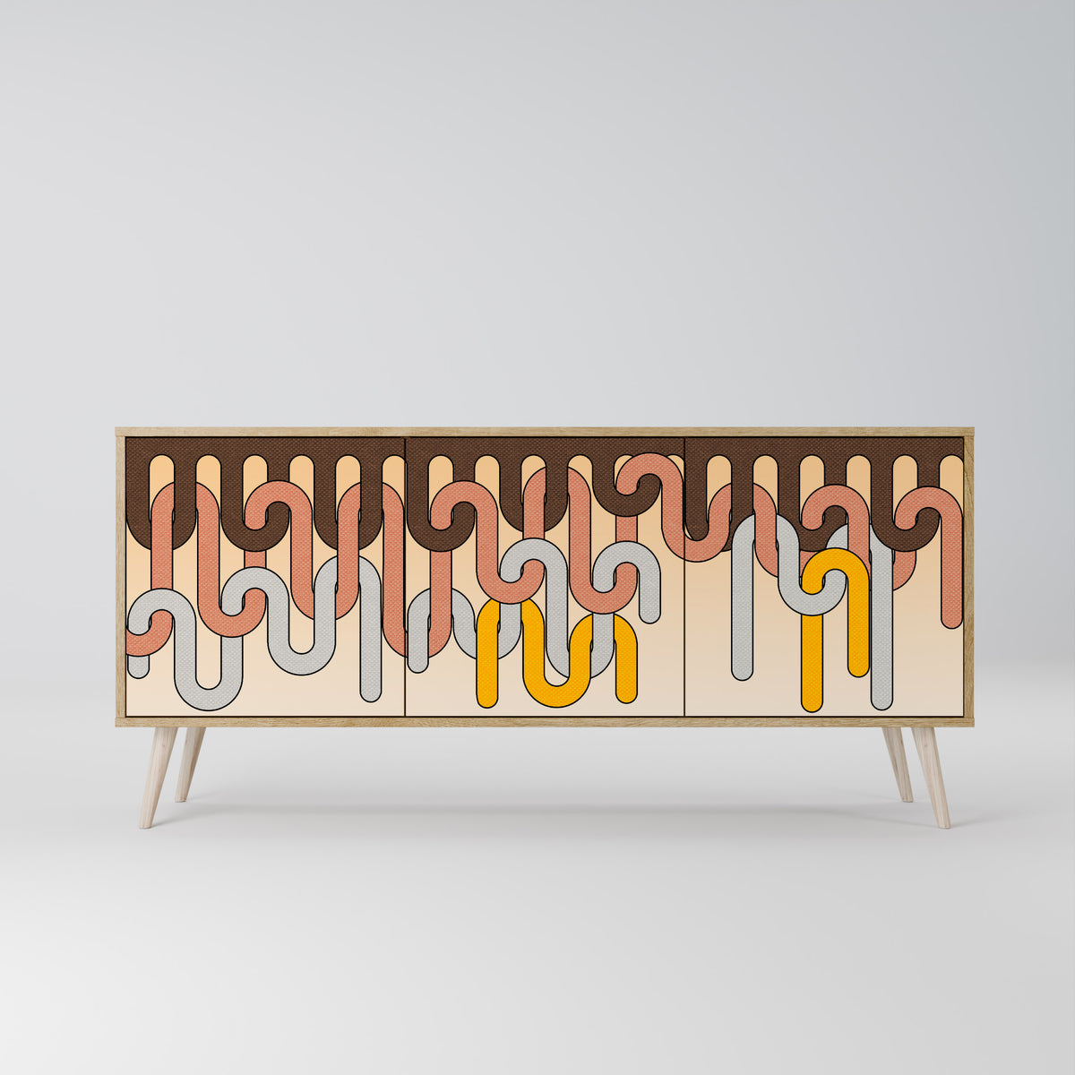 COLORFUL STRINGS 3-Door Sideboard