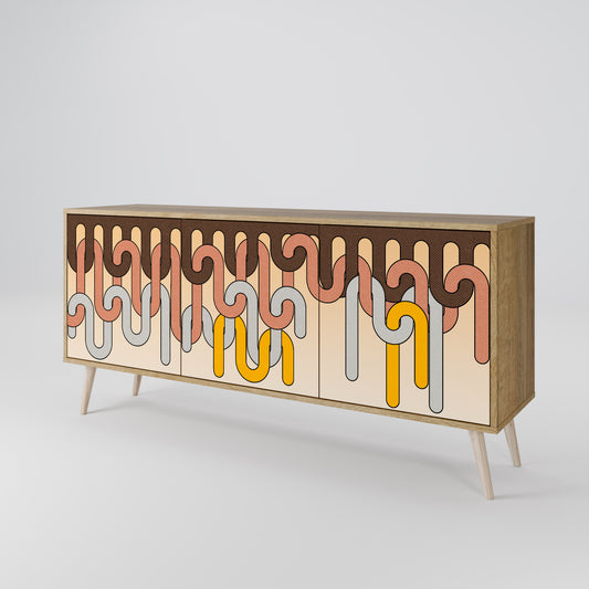COLORFUL STRINGS 3-Door Sideboard