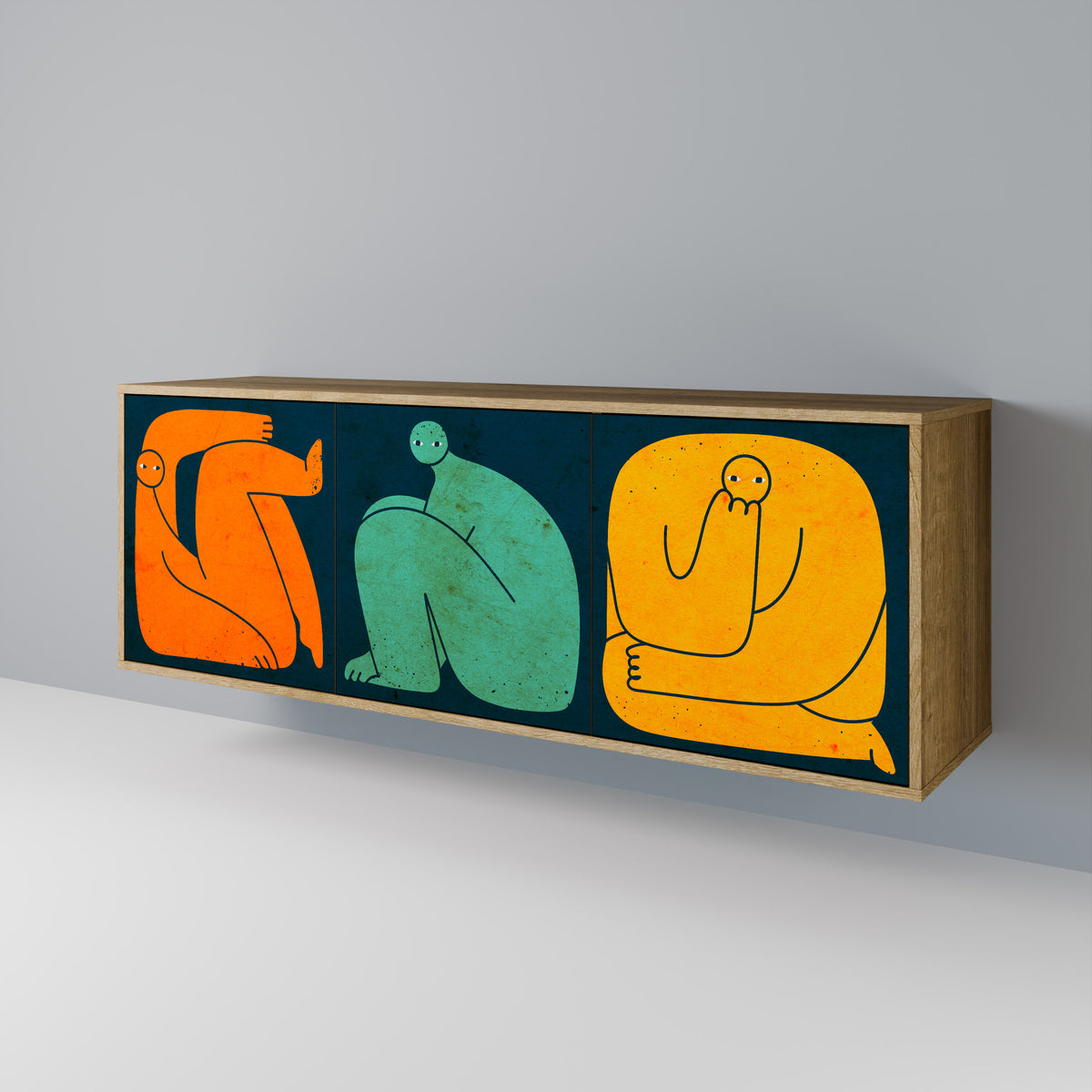 TOGETHER BUT SEPARATELY Aparador de 3 Portas