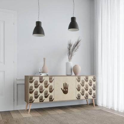 SEE MORE 3-Door Sideboard in Oak Effect