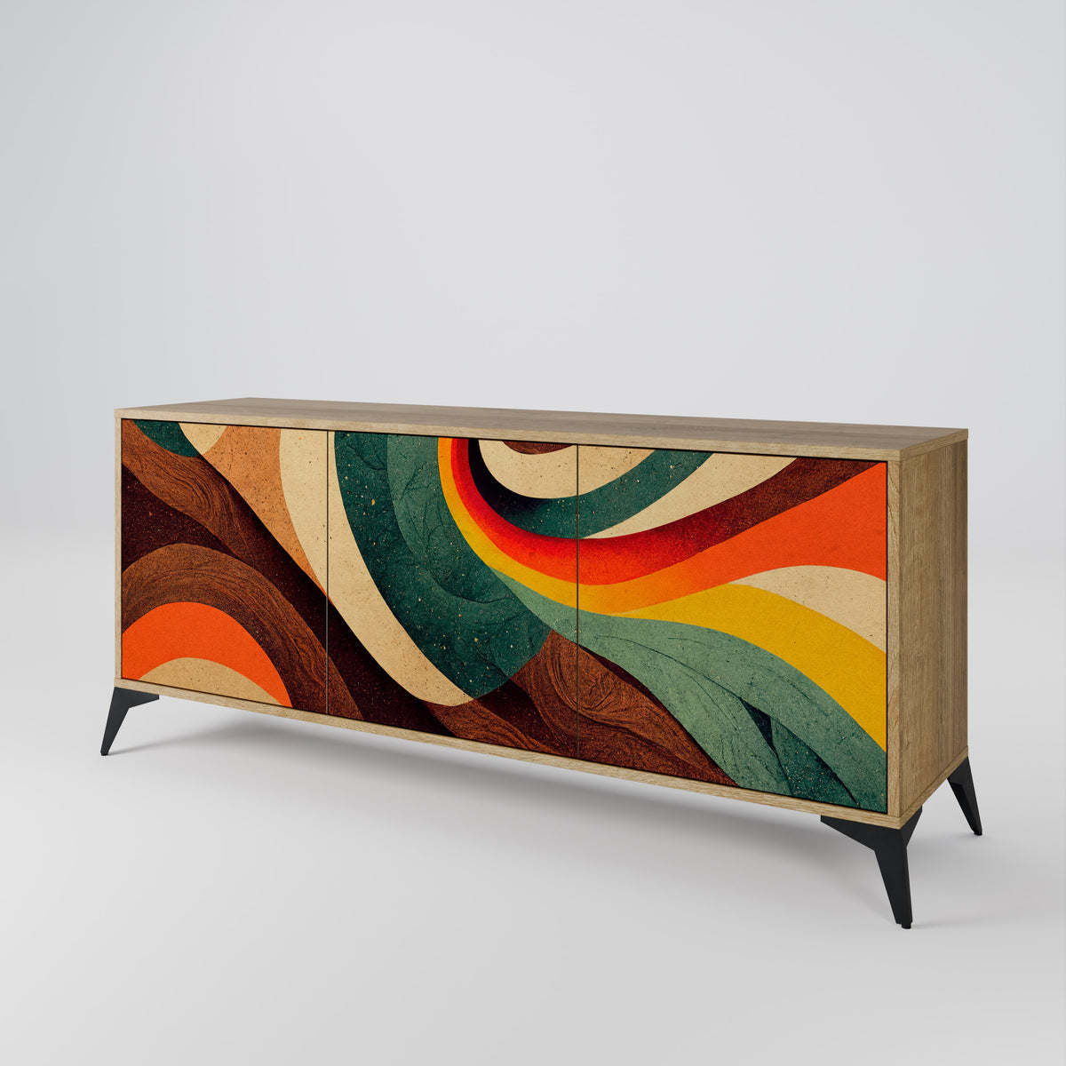 COLORFUL STRANDS 3-Door Sideboard
