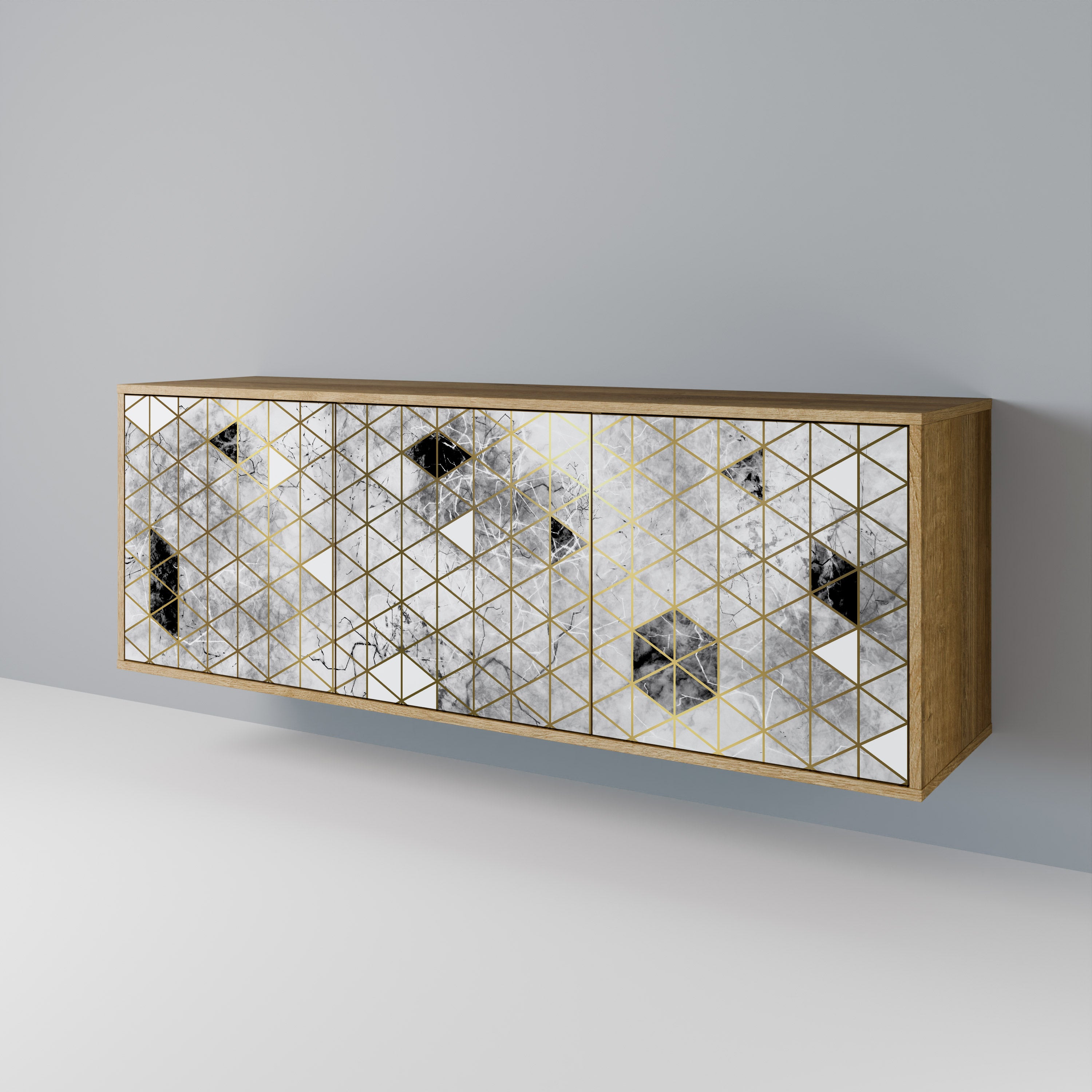 ASHEN ARIA Skänk med tre dörrar