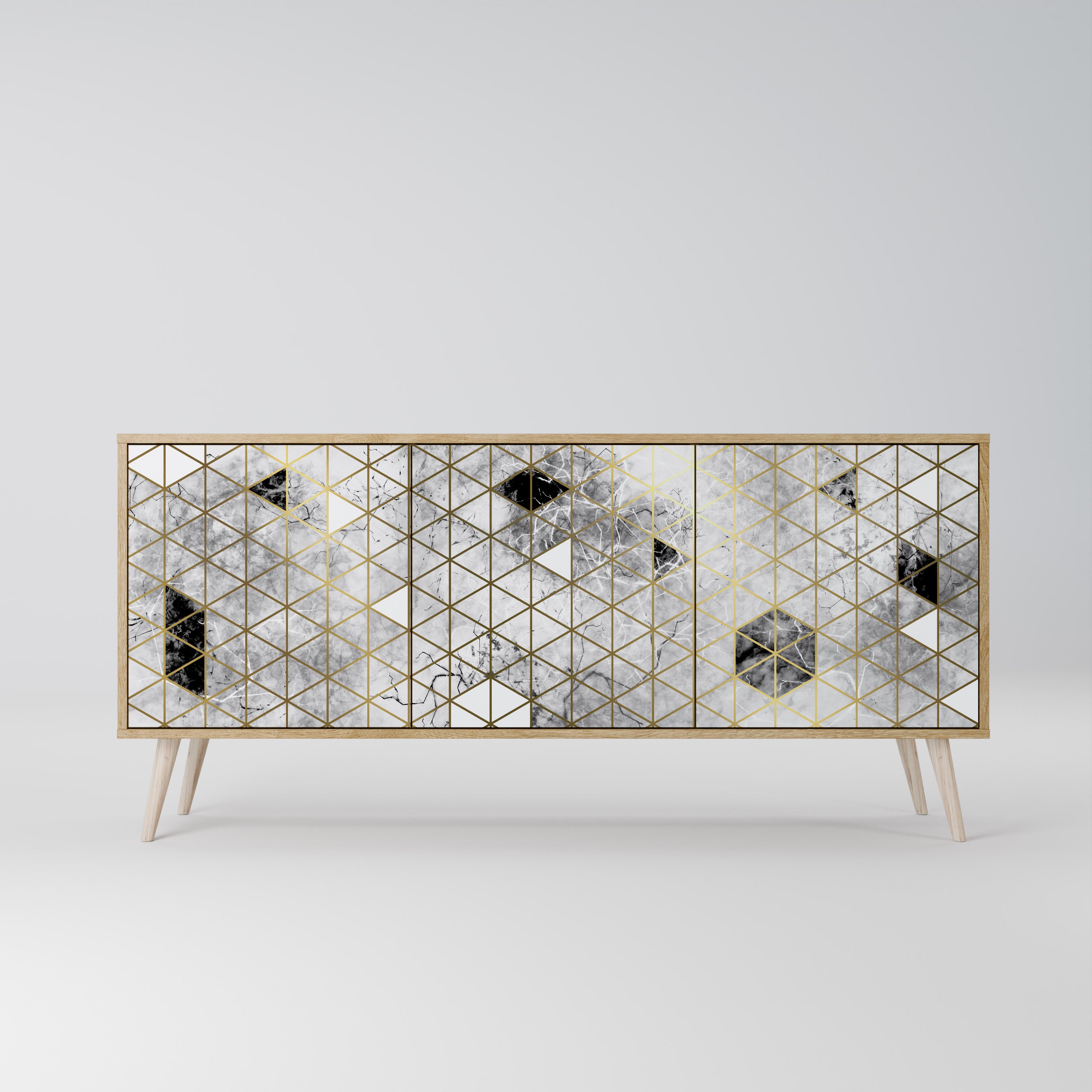 ASHEN ARIA Skänk med tre dörrar