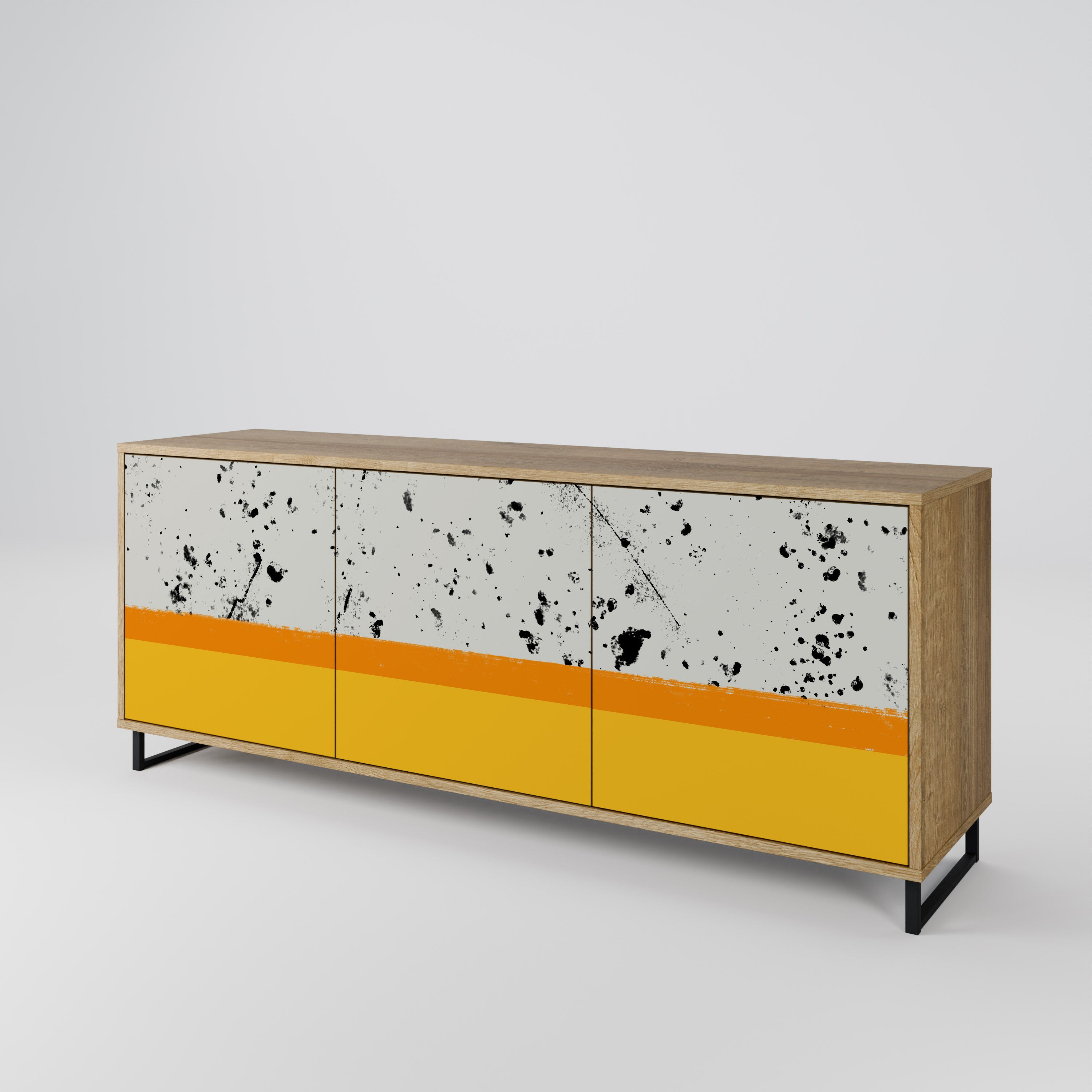 DYED BY ORANGE 3-Door Sideboard