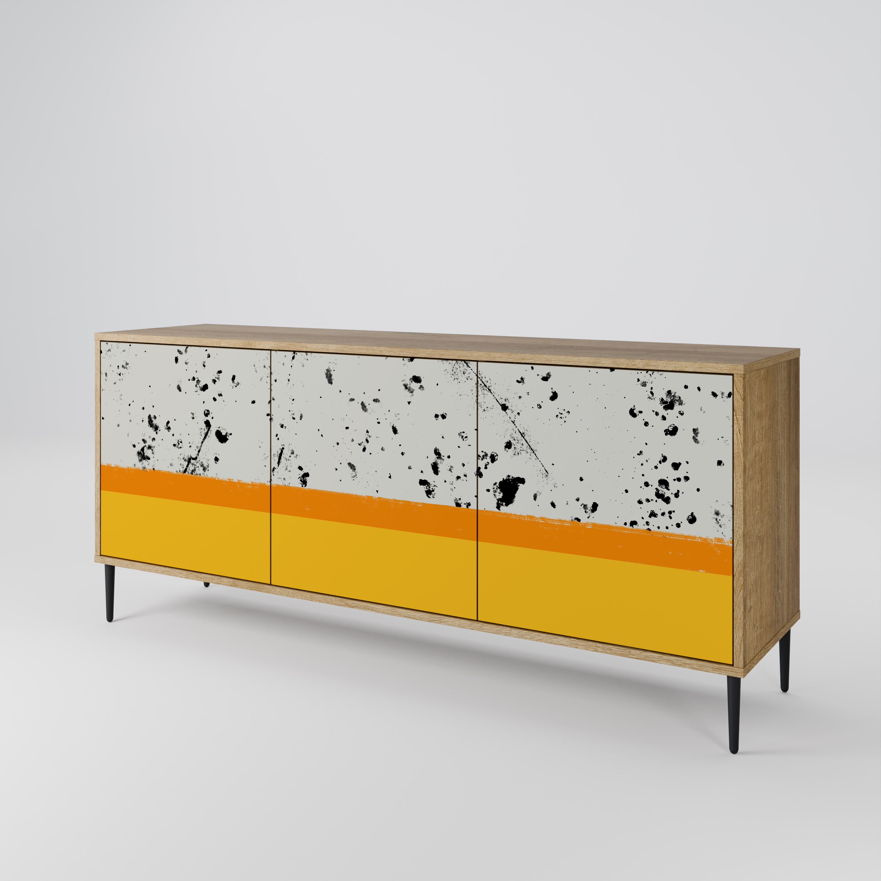 DYED BY ORANGE 3-Door Sideboard