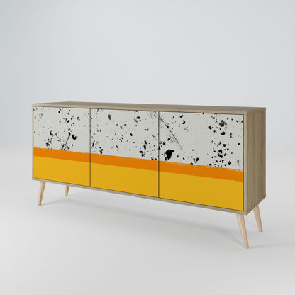 Credenza DYED BY ORANGE a 3 ante in effetto rovere