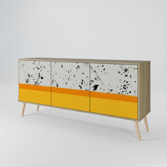 Credenza DYED BY ORANGE a 3 ante in effetto rovere