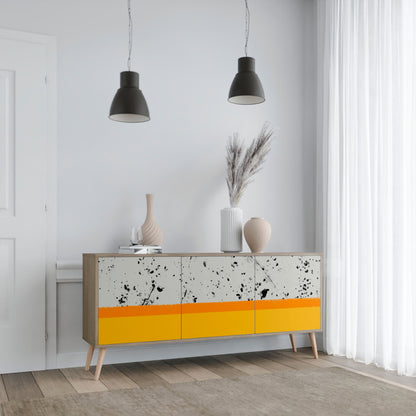 Credenza DYED BY ORANGE a 3 ante in effetto rovere