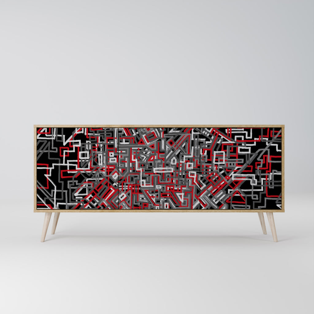 BROKEN LINES 3-Door Sideboard