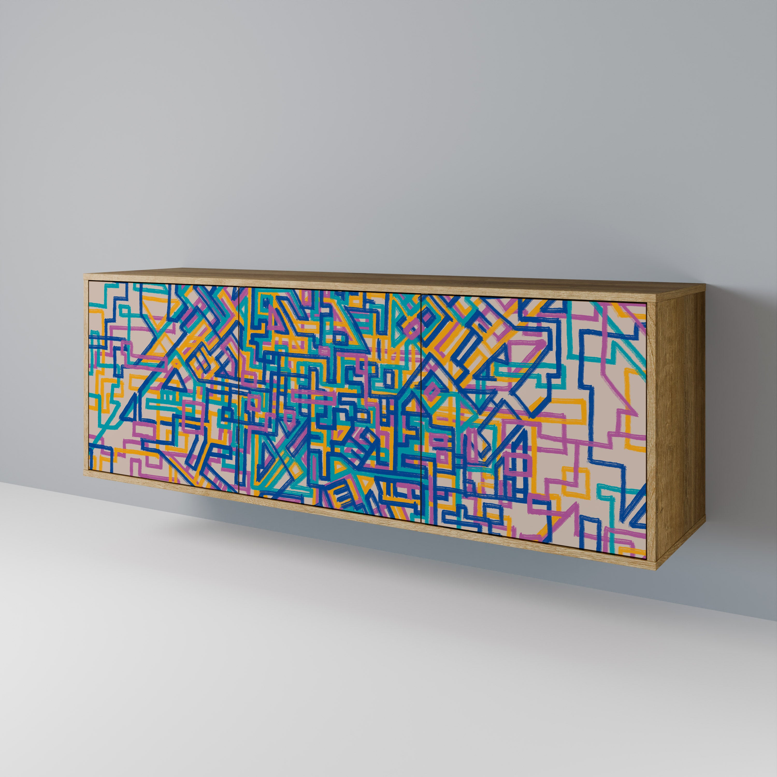 MEMORIES MAP Skänk med tre dörrar