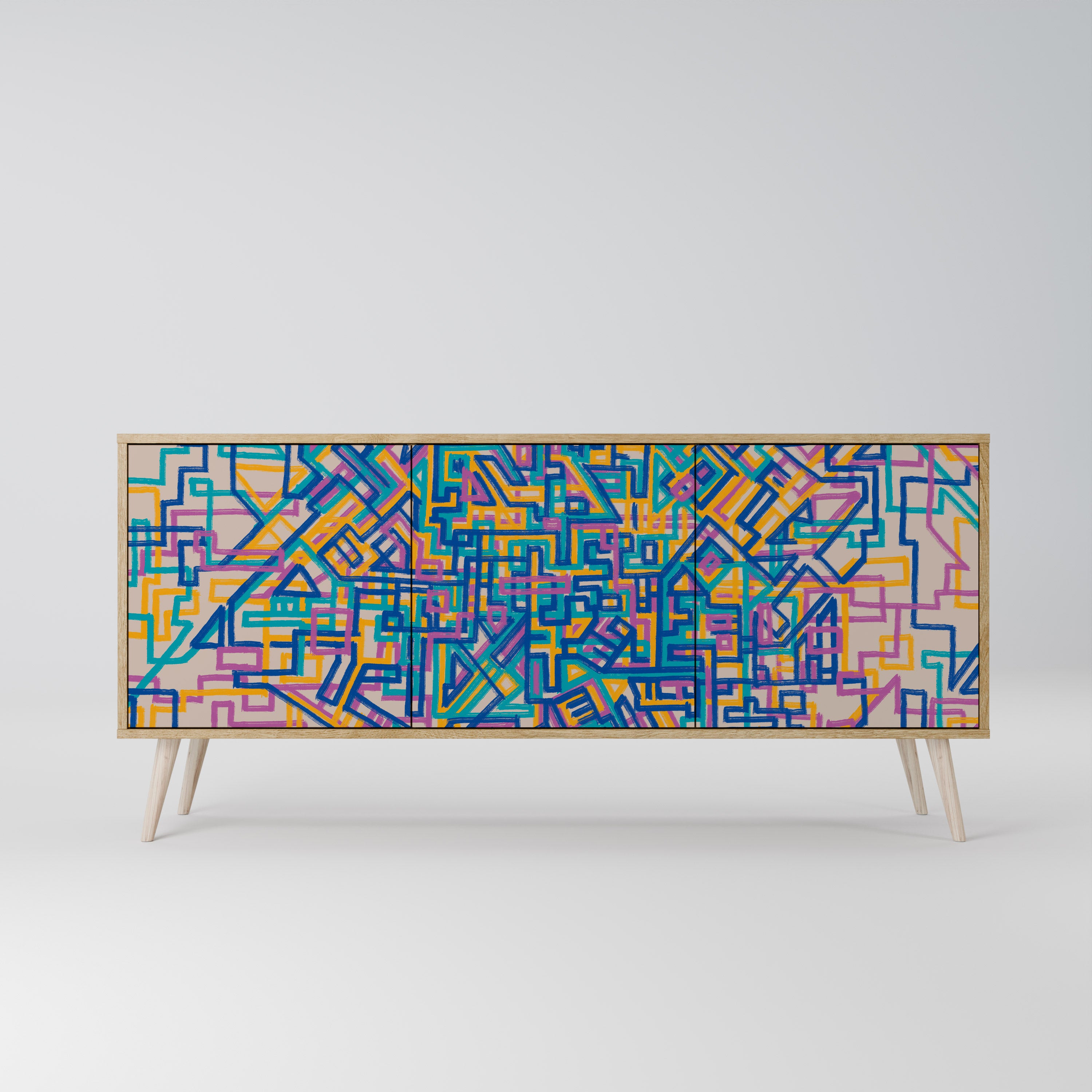 MEMORIES MAP Skänk med tre dörrar