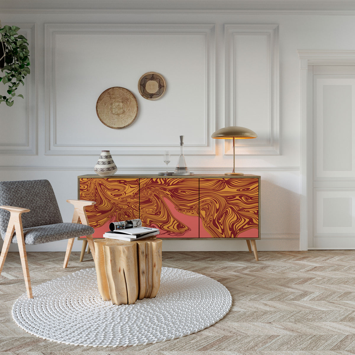 FLOATING THOUGHTS 3-Door Sideboard
