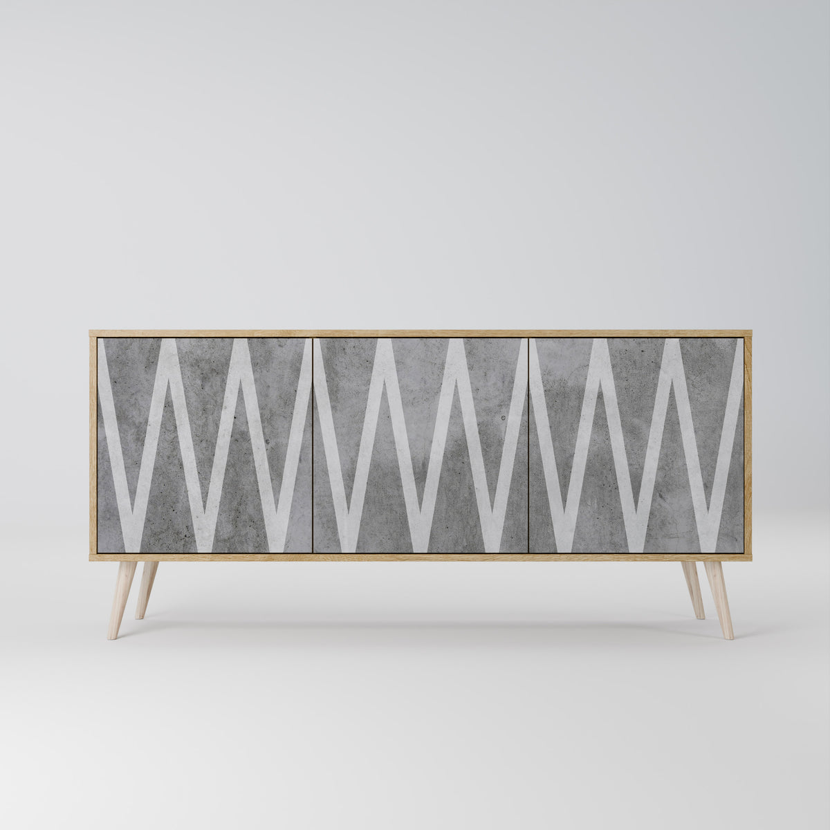 SOLID ZIG ZAG 3-Door Sideboard